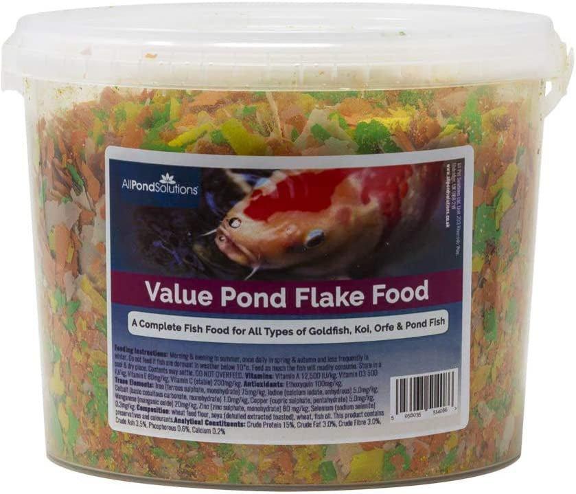 Premium Pond Flake Fish Food for Koi & Goldfish - 390g, 650g, 1180g Sizes - High Protein Nutrition for Healthy Growth - Ideal for Outdoor Ponds & Water Gardens