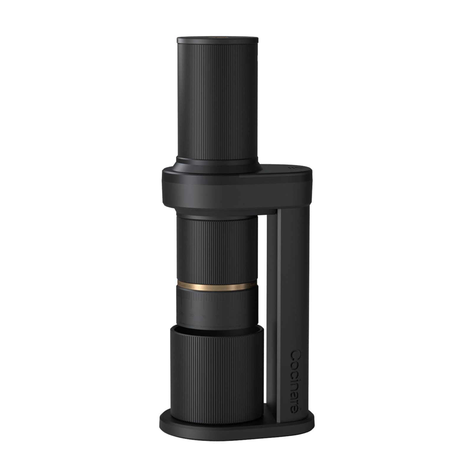 Premium Cocinare Electric Coffee Grinder - Wireless 2-in-1 Portable Burr Grinder with Removable Countertop Kit for Espresso, Drip & Cold Brew Coffee | Perfect for Home, Office & Travel Use - Black