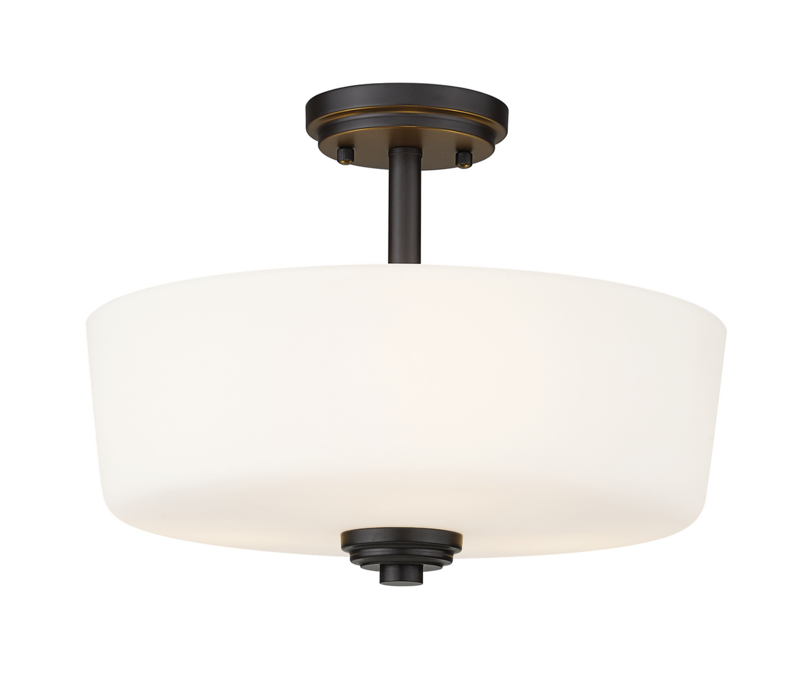 Nova Semi Flush Mount Ceiling Light Fixture - Modern LED Lighting for Bedroom, Hallway & Kitchen - Energy Efficient & Dimmable