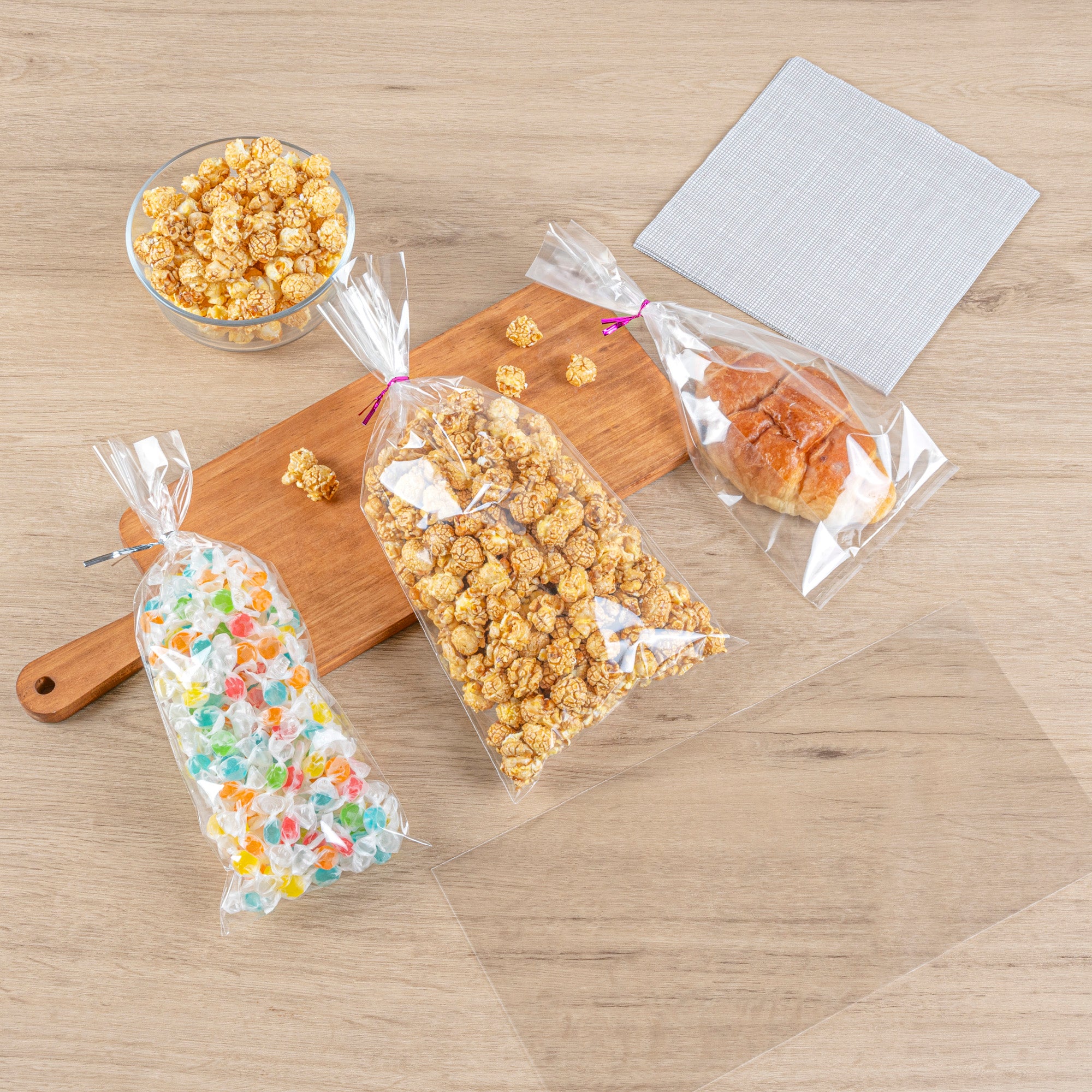 Clear Plastic Bags 14x7 Inches - No Flap, High Clarity, Heat Sealable - 100 Count Box for Packaging, Storage & Organization | Perfect for Retail, Food Service & Crafts