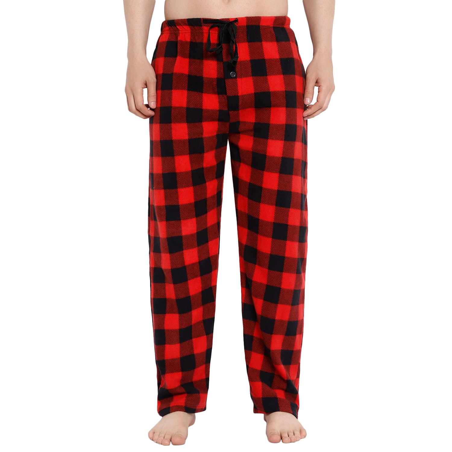 **Warm Fleece Plaid Pajama Pants for Boys Size 8-18 - Cozy Winter Sleepwear & Holiday Christmas Pajamas - Perfect for Bedtime, Lounging & Family Gatherings**