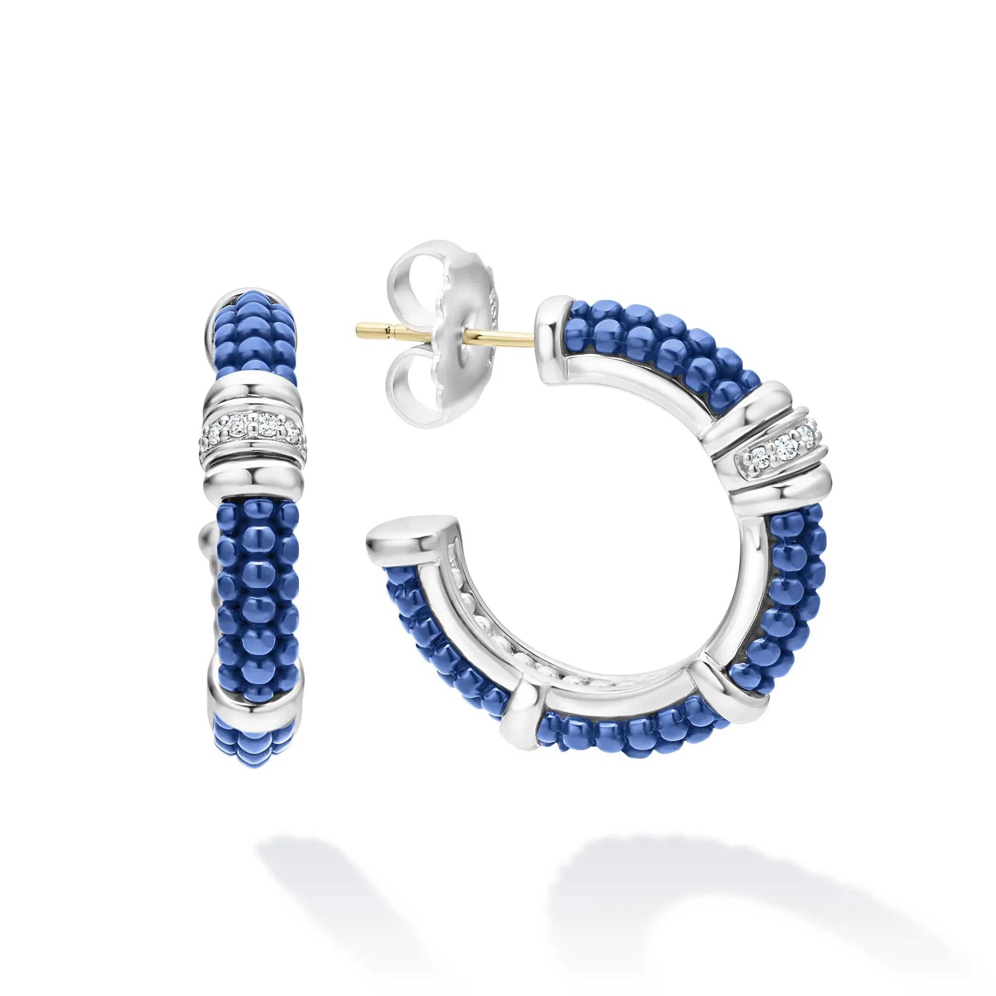 Stylish Ceramic and Diamond Hoop Earrings for Women - Elegant Dangle Drop Earrings for Party, Wedding & Everyday Wear