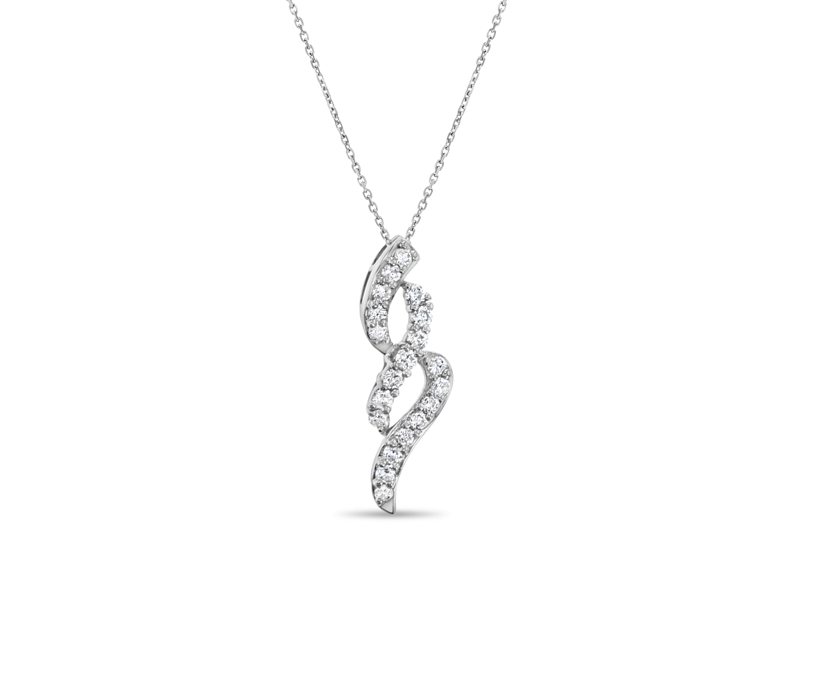 0.85 Carat Diamond Pendant Necklace in 18K White Gold - Elegant Statement Jewelry for Women, Perfect for Weddings, Anniversaries & Special Occasions