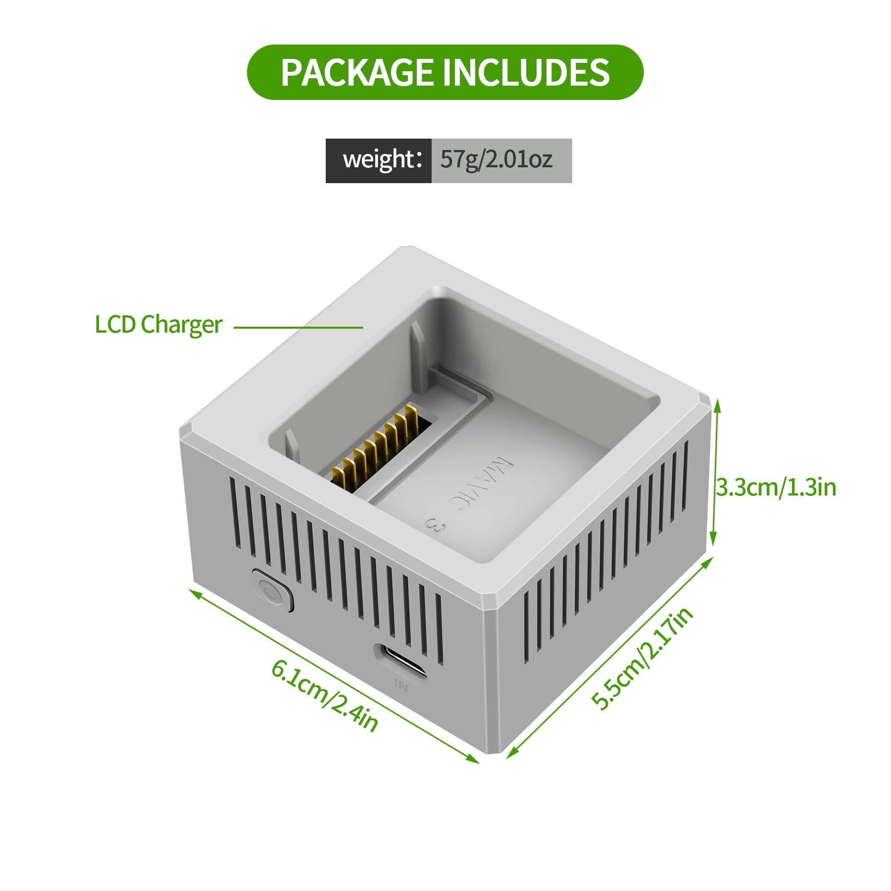 DJI Mavic 3 & Mavic 3 Pro Battery Charger with LCD Display - Fast Charging Hub for DJI Drone Accessories - Perfect for Travel, Aerial Photography & Outdoor Adventures