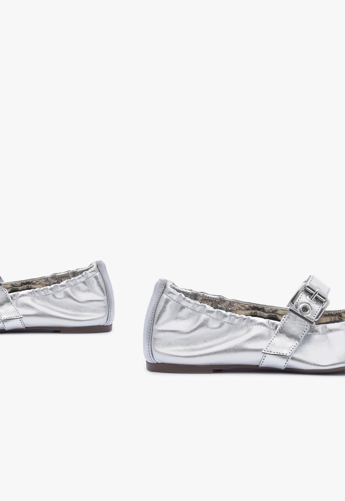 Calita Metallic Leather Women's Flats - Comfortable & Stylish Ballet Shoes for Work, Casual Outfits & Everyday Wear