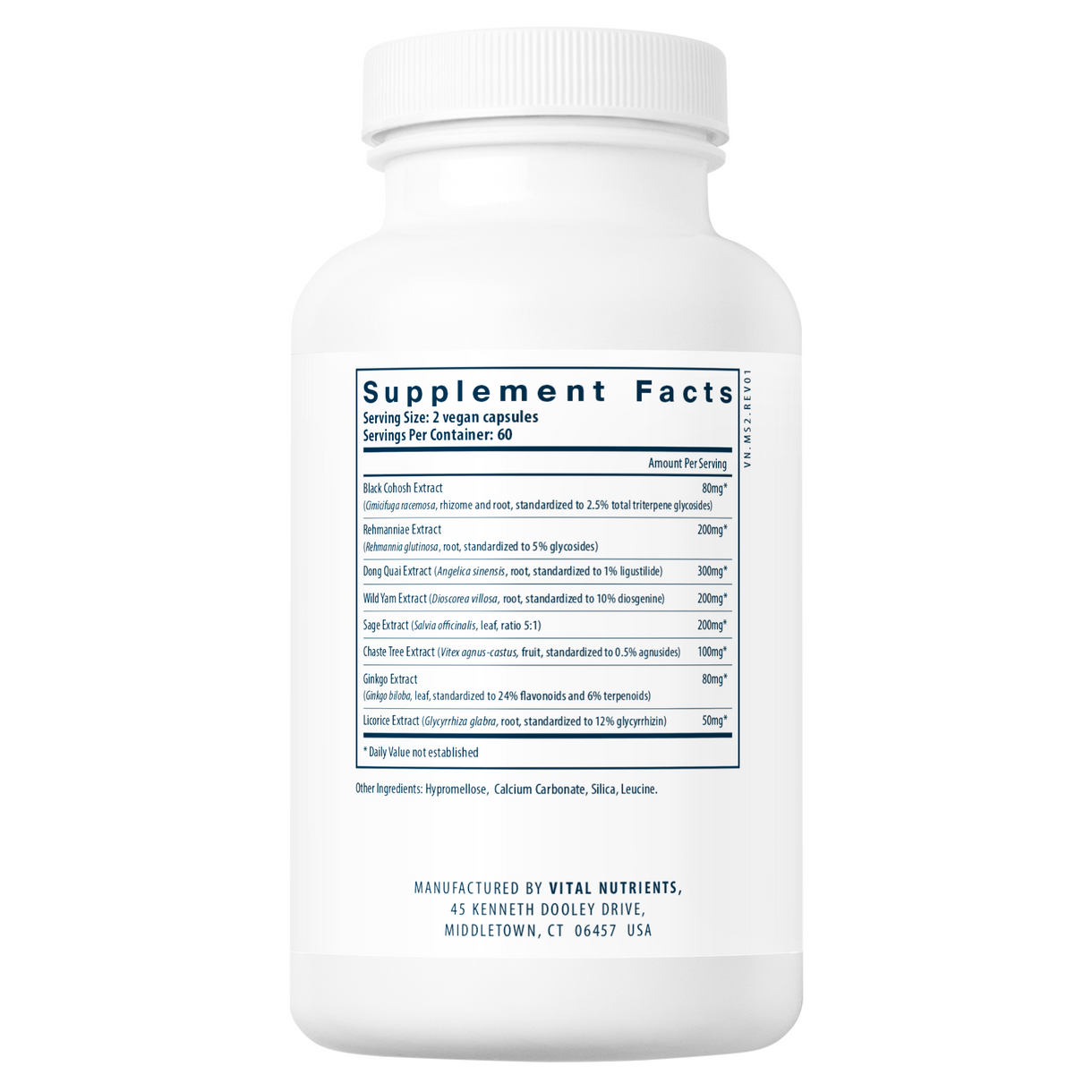 Vital Nutrients Menopause Support Supplement for Women - Natural Hormone Balance & Hot Flash Relief - Perfect for Perimenopause & Postmenopause Wellness