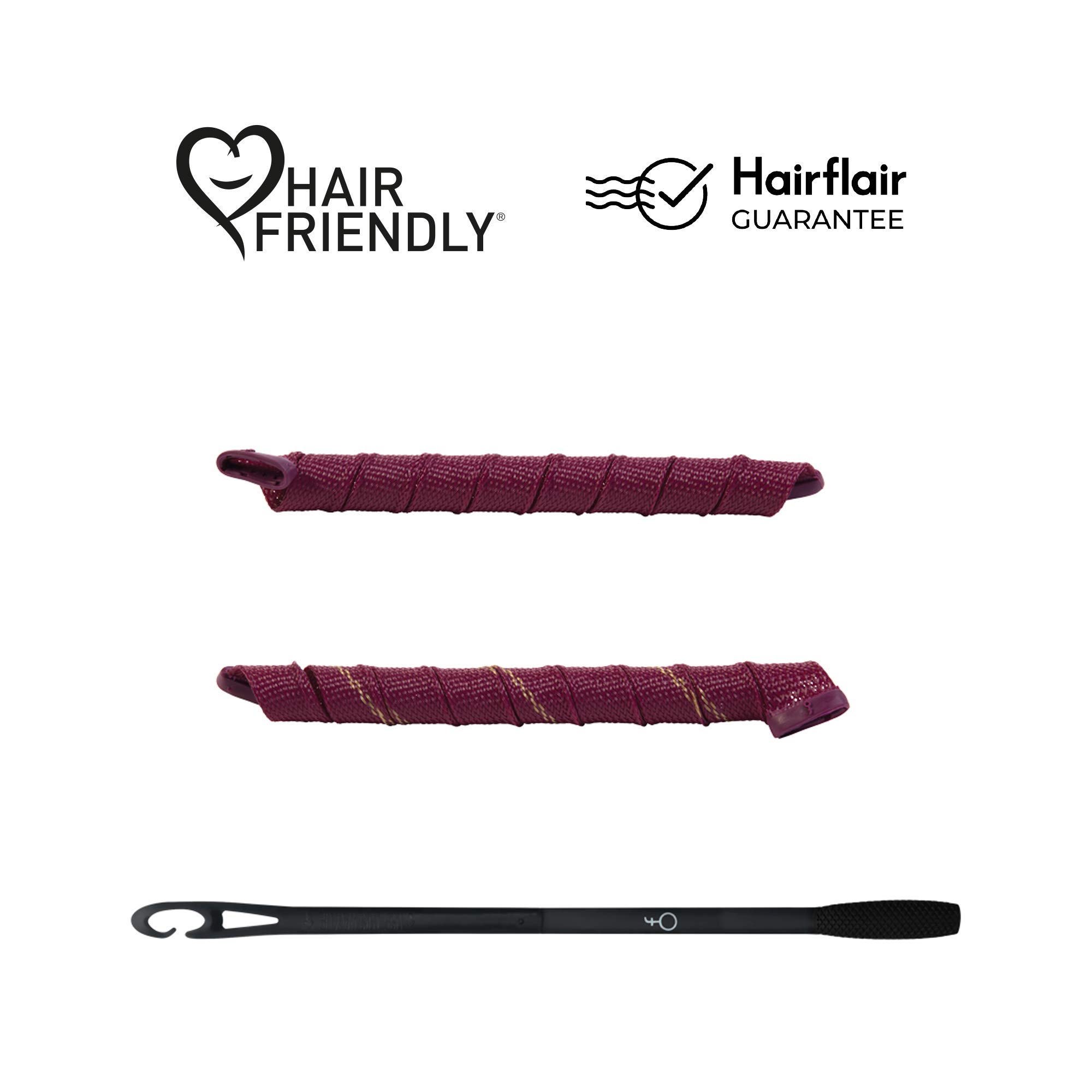Heatless Hair Curlers for Long Hair - Curlformers Deluxe Spiral Curl Kit with 20 No-Heat Rollers & Styling Hook (Up to 22 Inches) - Damage-Free Curling for Healthy Hair - Perfect for Overnight Styling, Weddings & Special Occasions