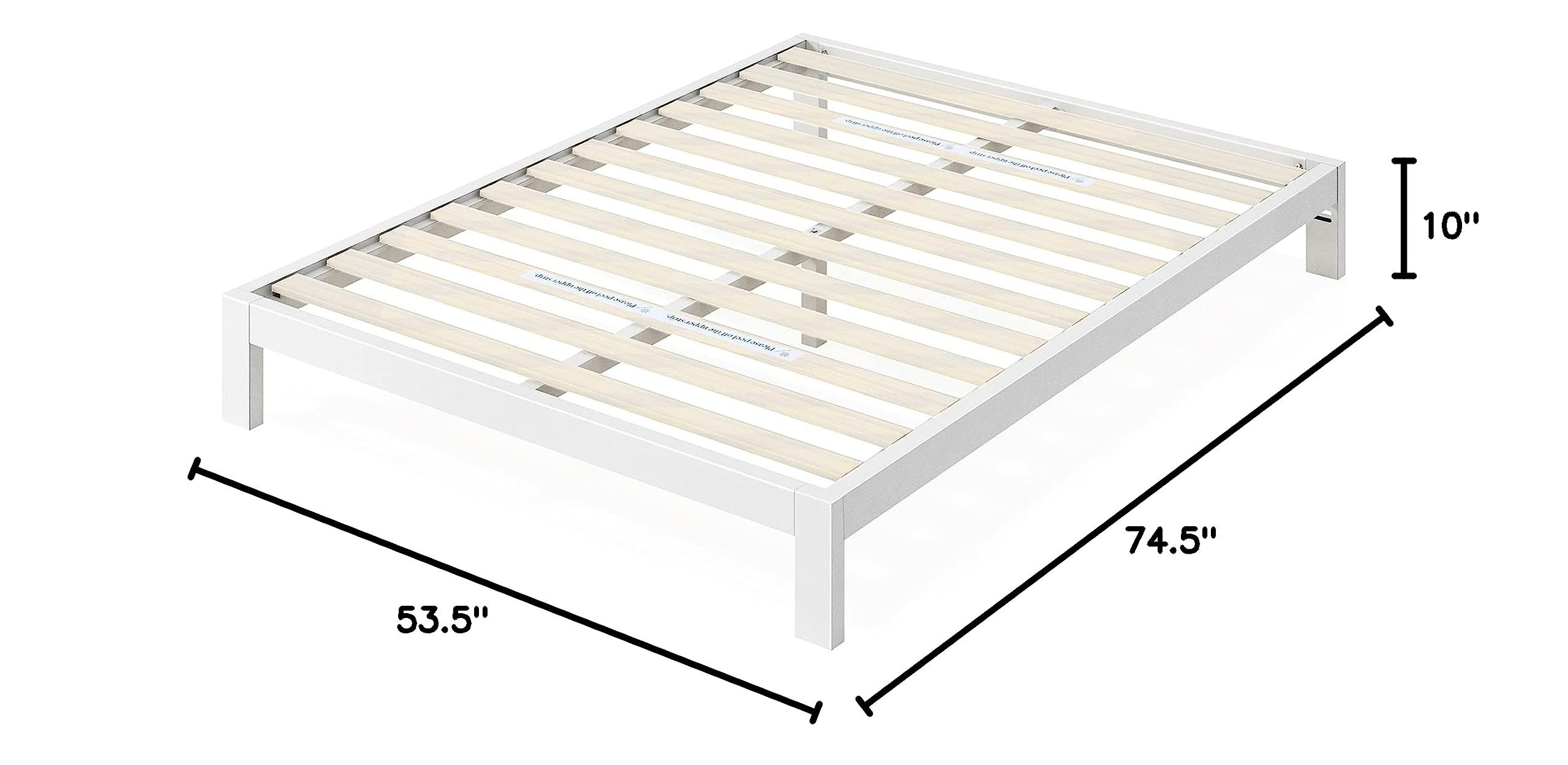 ZINUS White Full Metal Platform Bed Frame - Easy Assembly for Bedroom