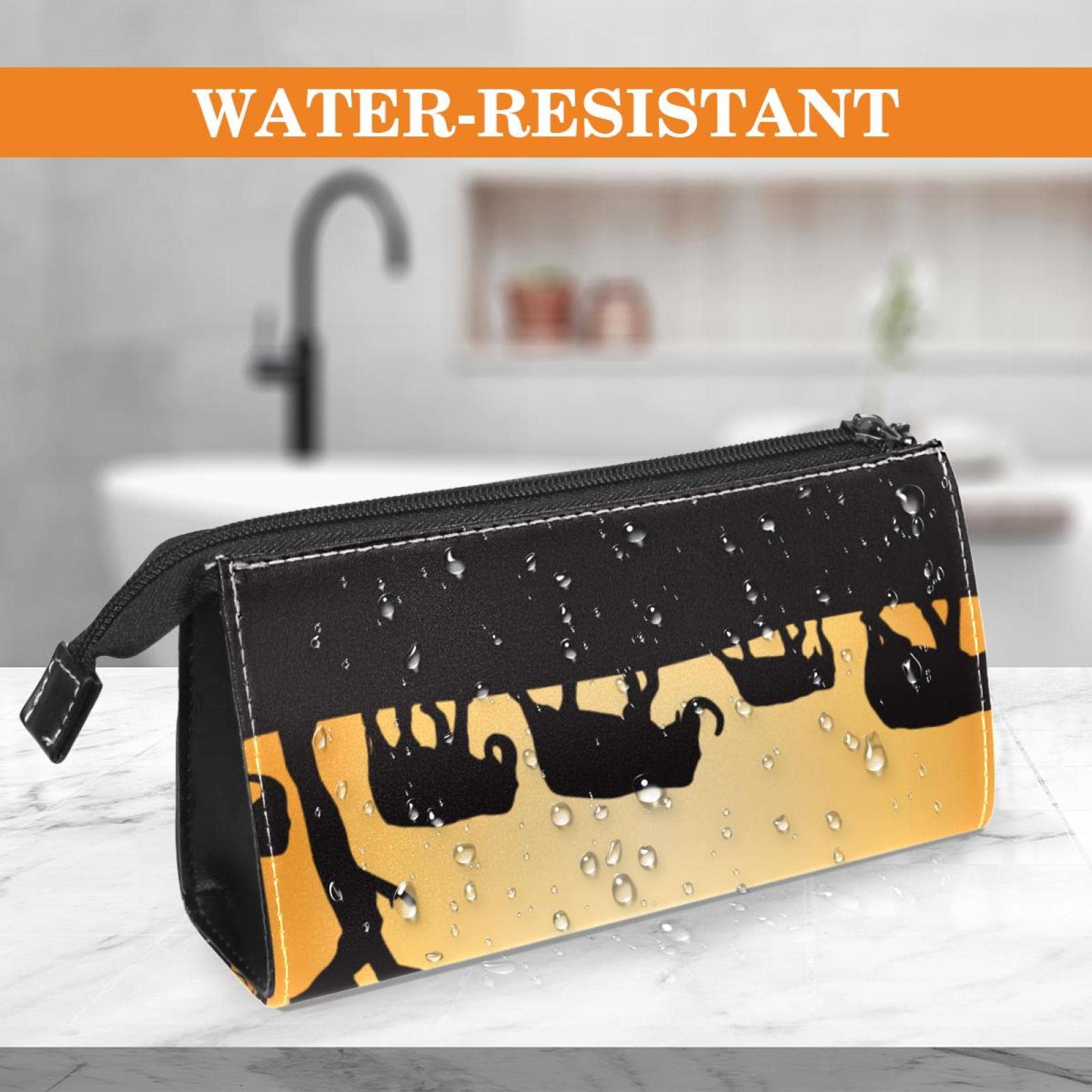 Waterproof Travel Toiletry Bag for Women & Men - Large Shaving Organizer with African Elephant Print - Perfect for Vacation, Camping & Gym Essentials Storage