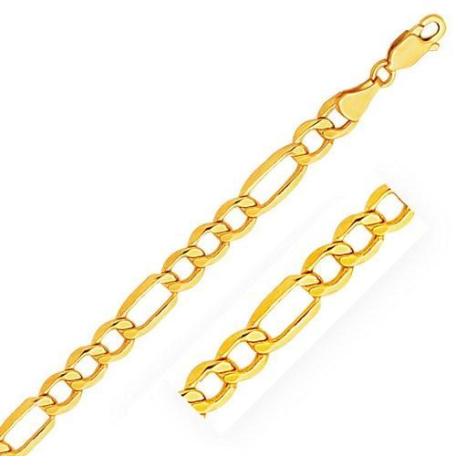 5.4mm 10k Yellow Gold Lite Figaro Chain Necklace - 18 Inch Length for Men & Women - Perfect for Layering, Gifts & Everyday Wear