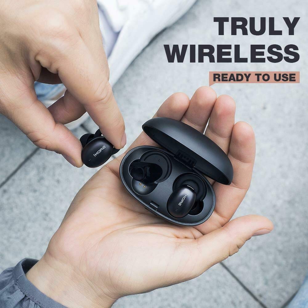 Premium True Wireless Bluetooth Earbuds - Stereo Sound in-Ear Headphones with Charging Case, Built-in Mic & 24H Playtime (3-Pack) for Gym, Work & Travel
