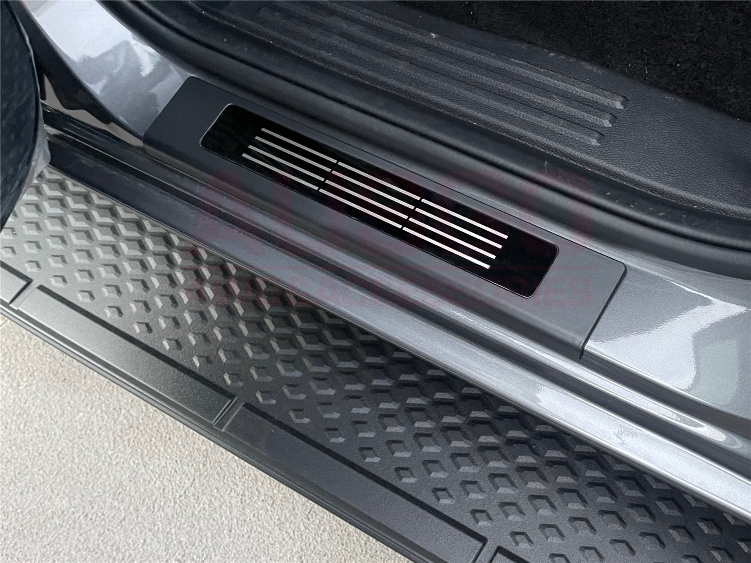 Premium Double Layer All-Weather Car Floor Mats with Door Sill Protector for Ford Ranger Dual Cab (2022-Present) - Heavy Duty Protection for Mud, Snow & Spills - Perfect for Off-Roading & Daily Commute