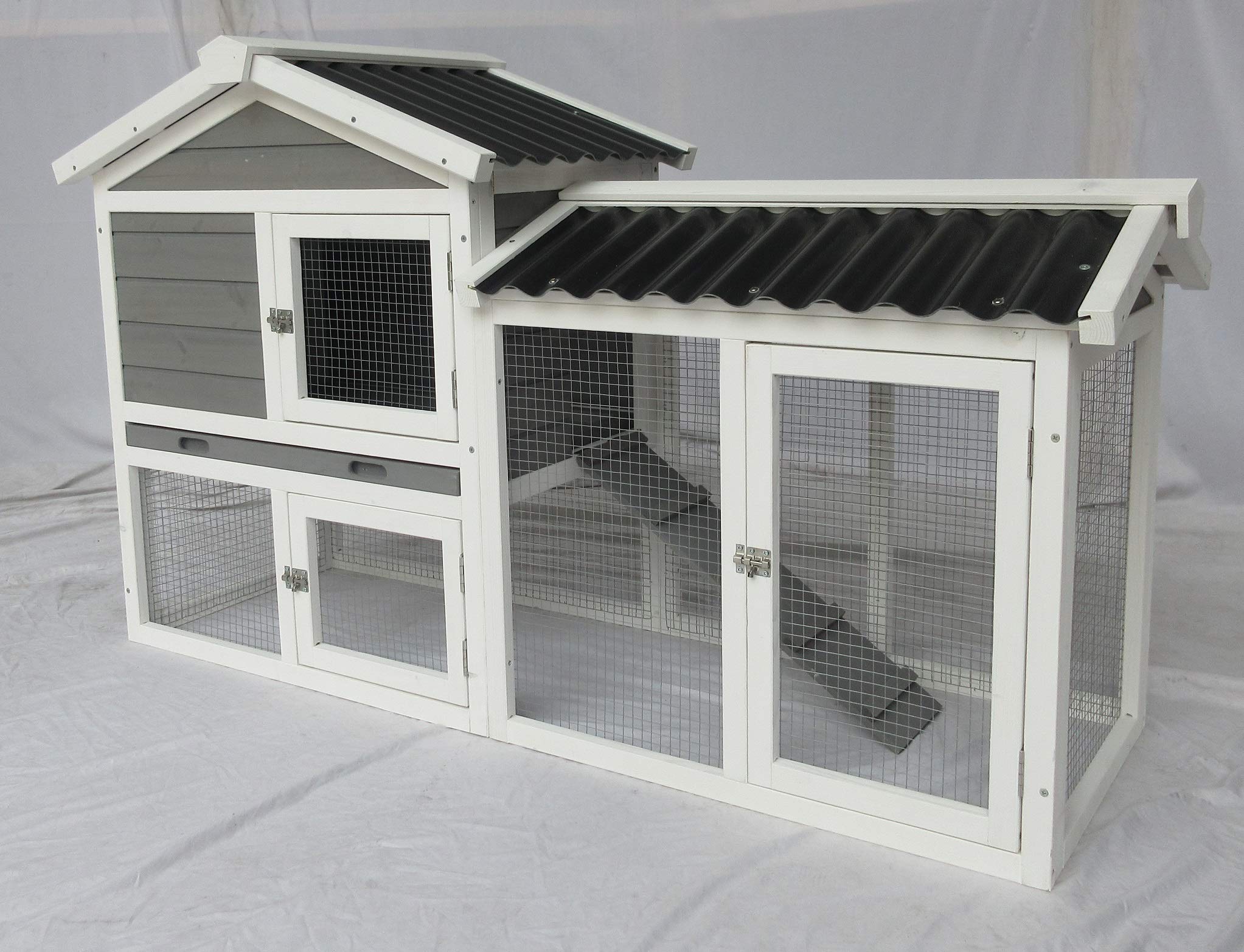 Premium Wooden Rabbit Hutch - Durable Bunny House & Chicken Coop for Indoor/Outdoor Use - Ideal for Small Pets Like Rabbits, Guinea Pigs, and Chicks