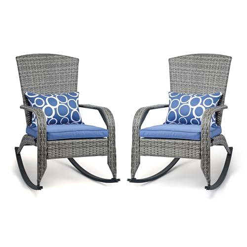 Grey Rattan+ Circle Cushion