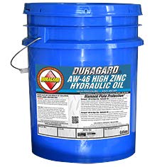 Duragard AW46 Premium High Zinc HVI Hydraulic Oil - 5 Gallon Pail for Heavy-Duty Equipment & Industrial Machinery | Ideal for Construction, Mining & Agricultural Applications
