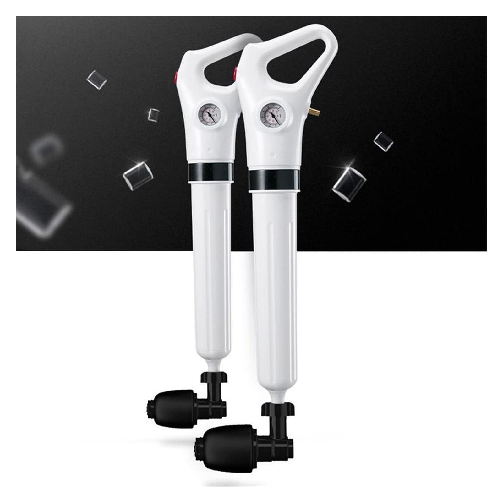 FHYTGBS High Pressure Drain Cleaner Pump - 1 Set White Air Drain Unclogger for Toilet, Sink, Bathtub - Ideal for Home, RV & Plumbing Maintenance