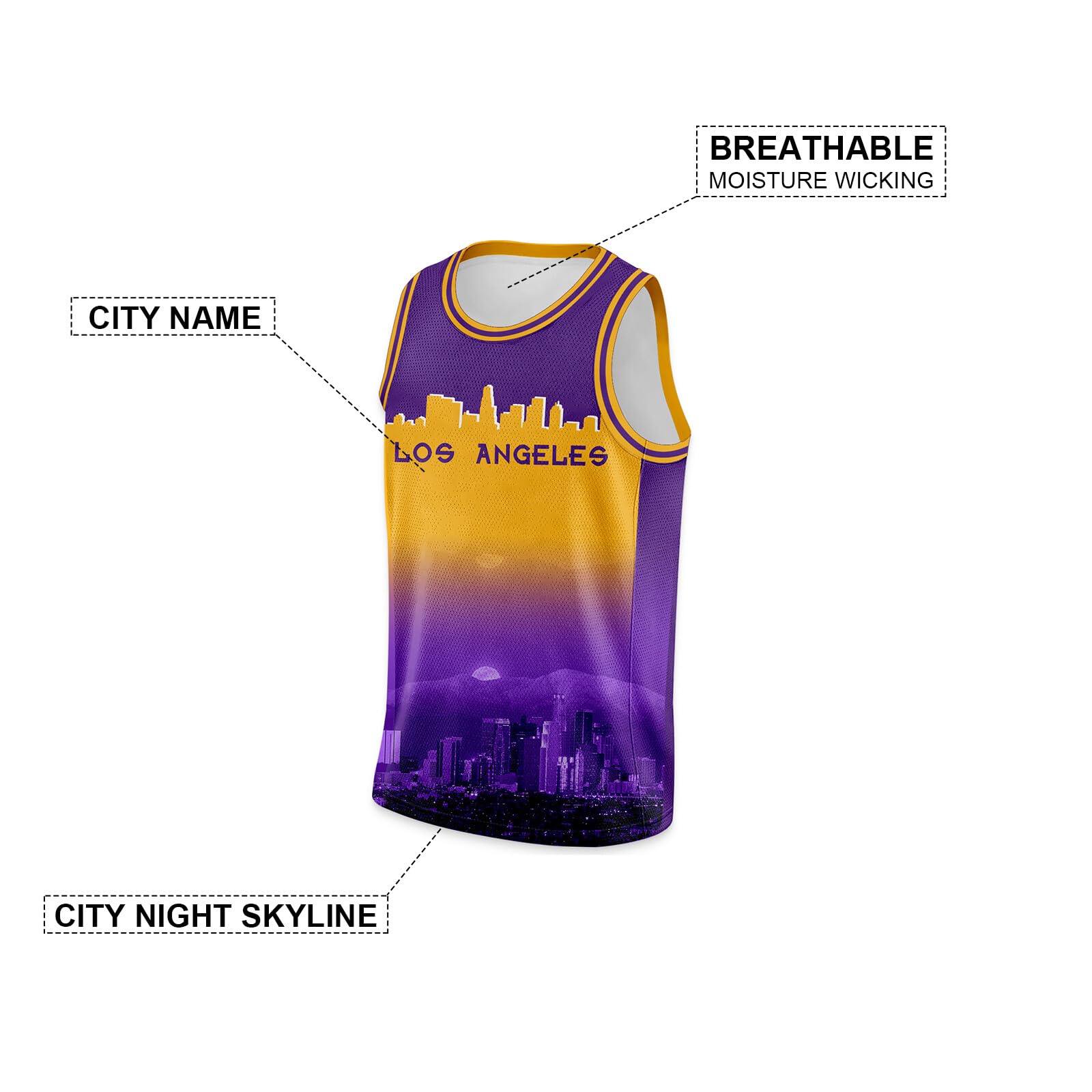 Basketball City Jerseys for Men - Sports Fan Shirts & Gifts with Custom Printing (Sizes S-2XL) - Perfect for Game Day, Fan Events & Gift Giving