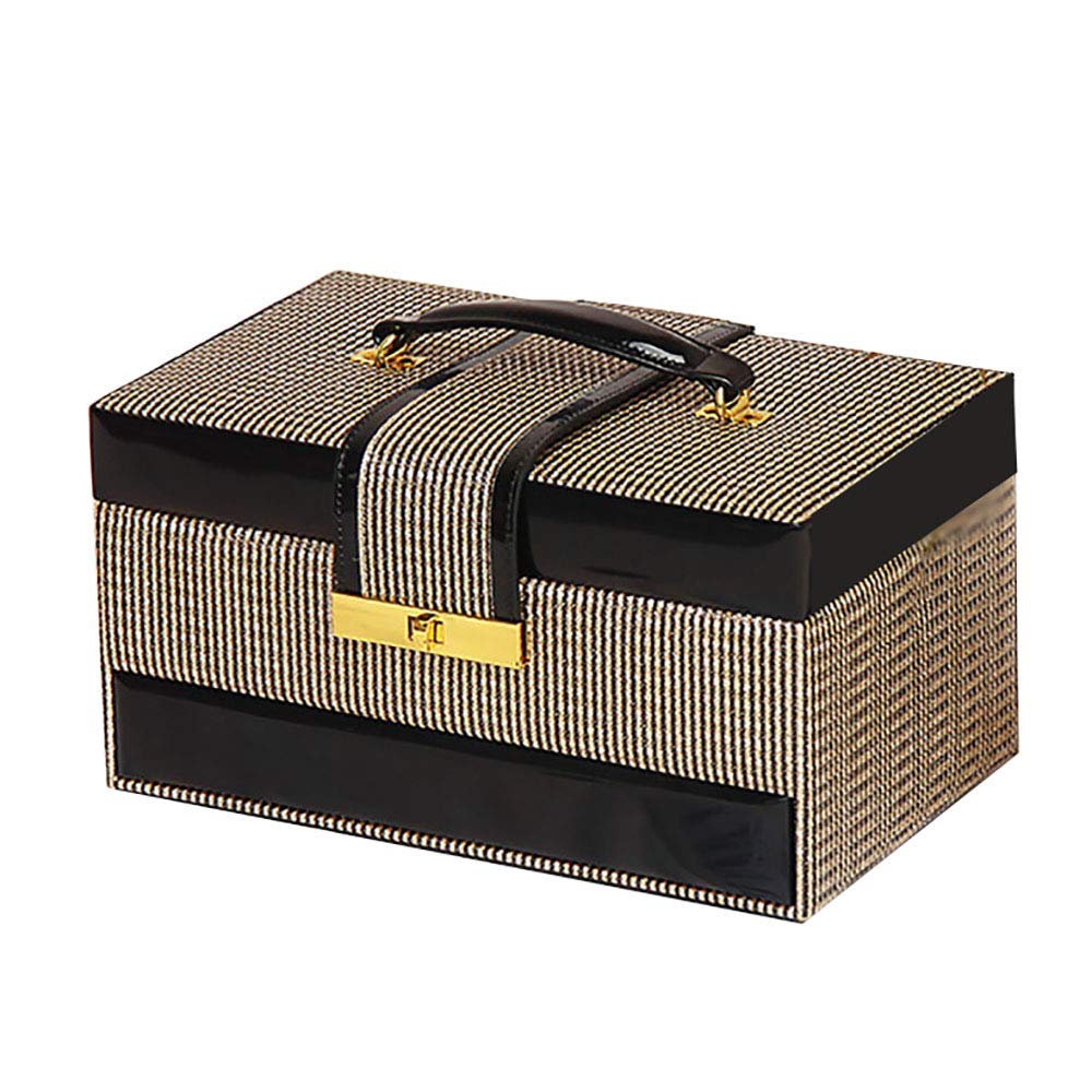 Elegant Jewelry Box with Mirror - Travel Organizer for Rings & Necklaces - Home & Travel Use