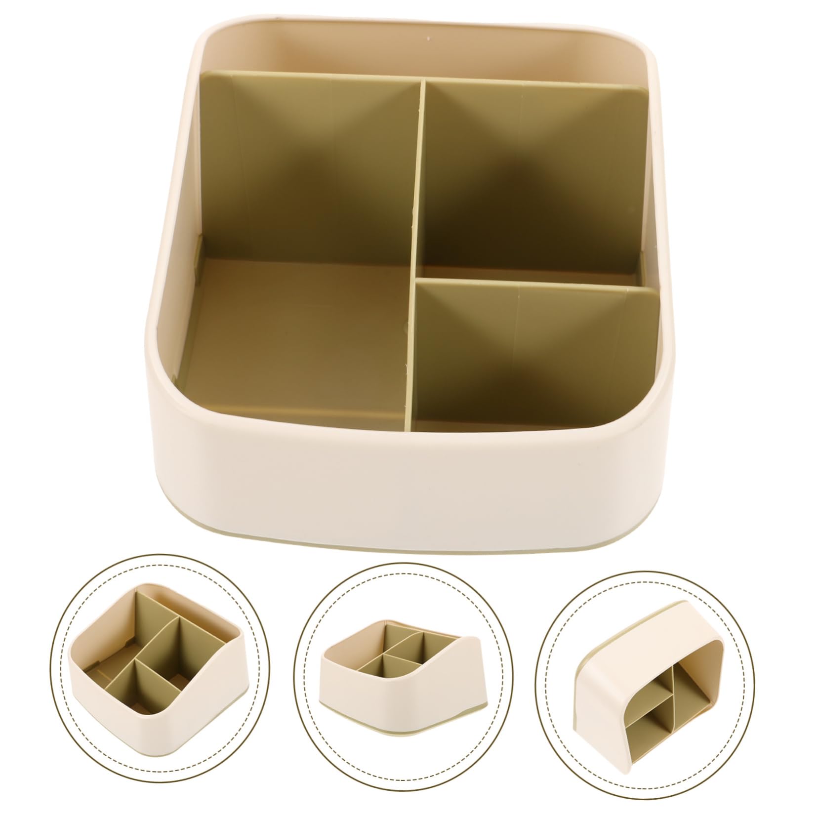 Gadpiparty Green Desktop Storage Box with Drawer - Vanity Organizer Tray, Desk Organizer for Office & Home, Remote Control Holder, Pencil Cup, PP Household Storage Solution | Perfect for Workspace, Bedroom, and Living Room Organization