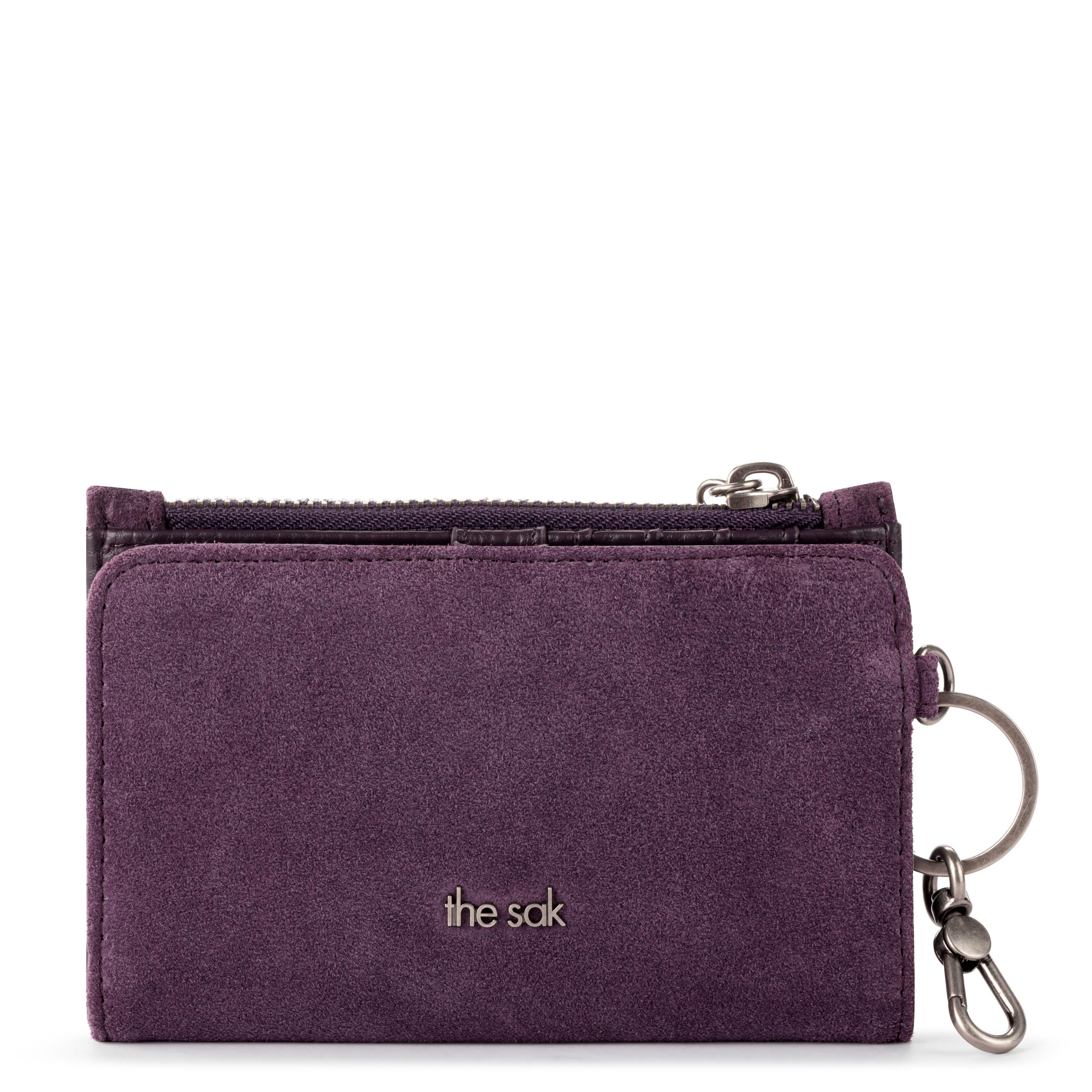 Premium Encino Essential Wallet - Genuine Leather & Aubergine Suede - Slim RFID Blocking Wallet for Men - Perfect for Travel, Business & Everyday Use