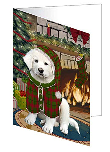 Great Pyrenees Dog Christmas Greeting Cards - 10-Pack Pet Invitation Cards with Envelopes - All-Occasion Pet Artwork Cards (GCDC49548) for Holiday Gifts, Pet Lovers & Christmas Decorations