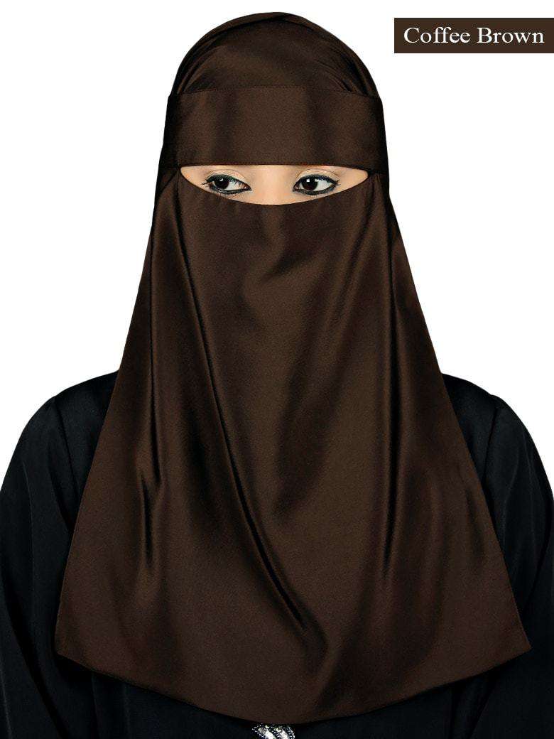 Lamah Niqab with Square Hijab and Headband Set - Perfect for Muslim Women's Prayer, Modest Fashion, and Everyday Wear