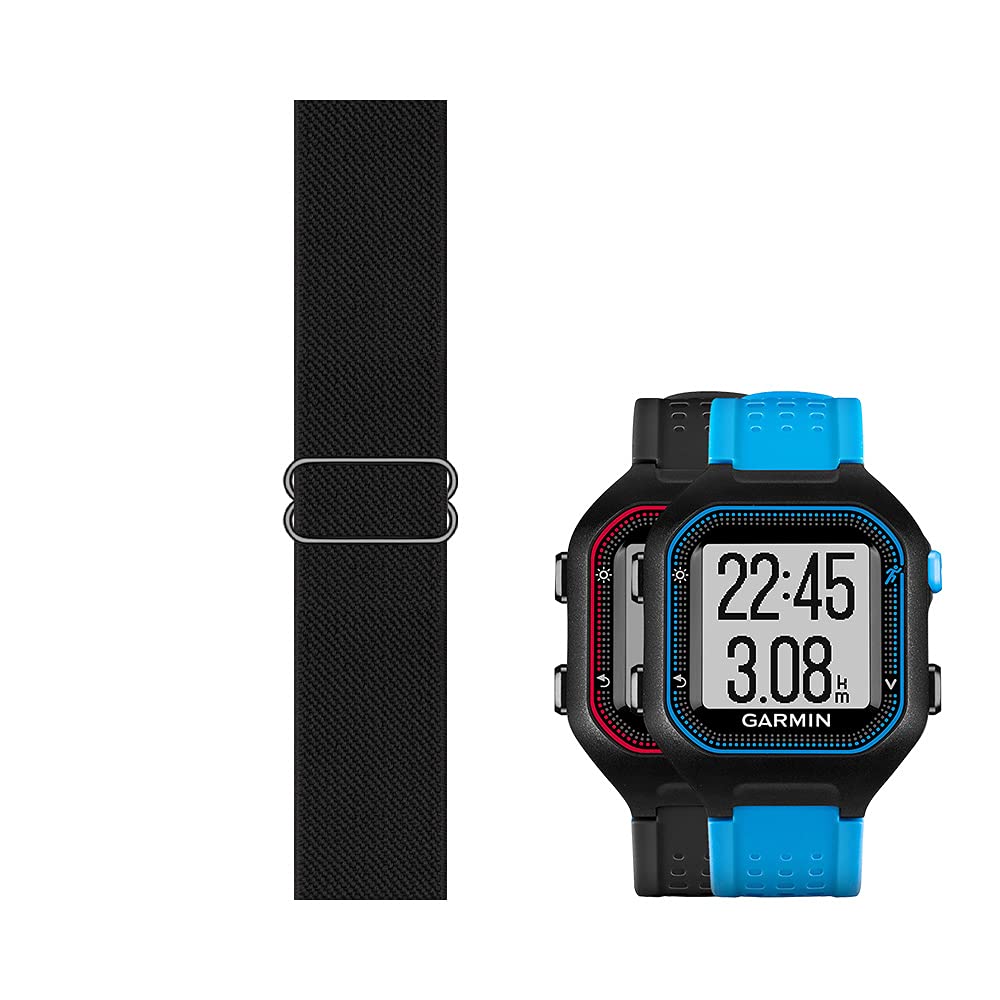 Elastic Nylon Watch Band Replacement for Garmin Forerunner 25 - Adjustable Stretch Loop Strap - Perfect for Running, Workouts & Outdoor Activities