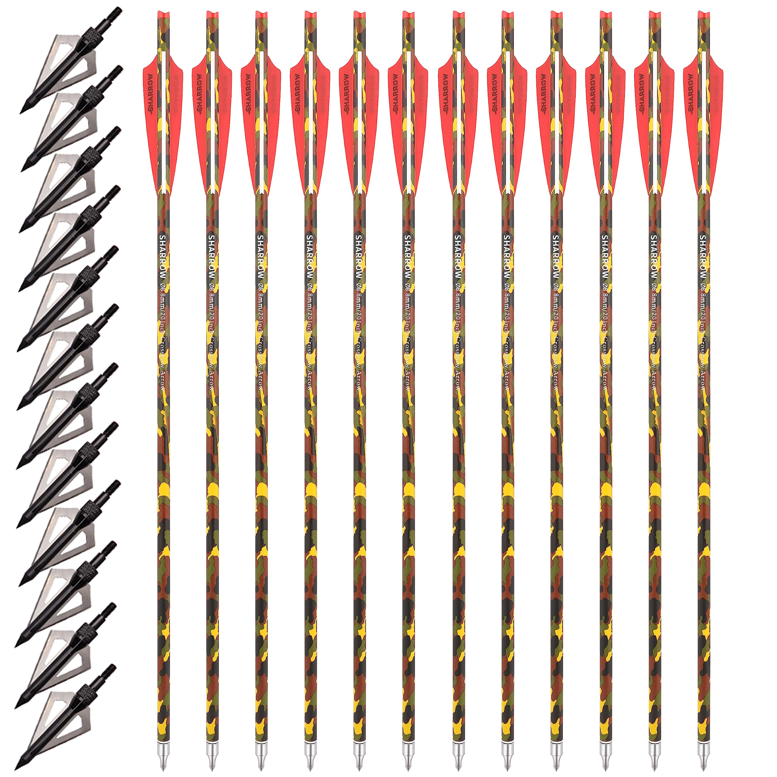 Carbon Crossbow Bolts 16-22 Inch for Hunting - 6/12PCS