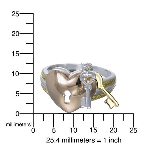 14K Yellow Gold Plated Sterling Silver Heart Pendant with Lock & Key Charm - Perfect for Valentine's Day Gifts, Anniversary Presents & Romantic Jewelry