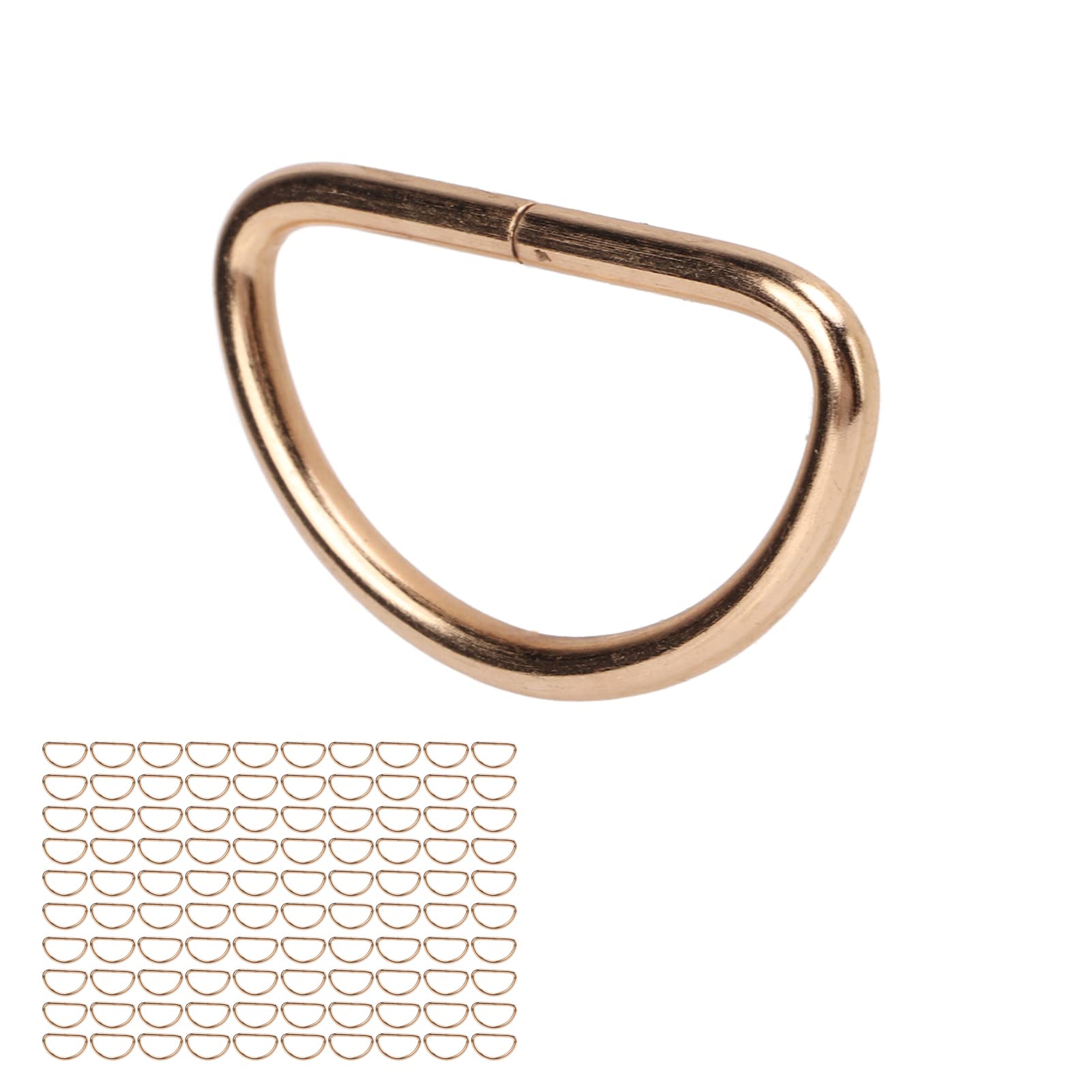 Heavy Duty Rustproof Iron D Rings for Dog Collars, Pet Suitcases & Chest Straps - Gold 3x32x17mm - Perfect for Pet Accessories, Travel Gear & Outdoor Adventures