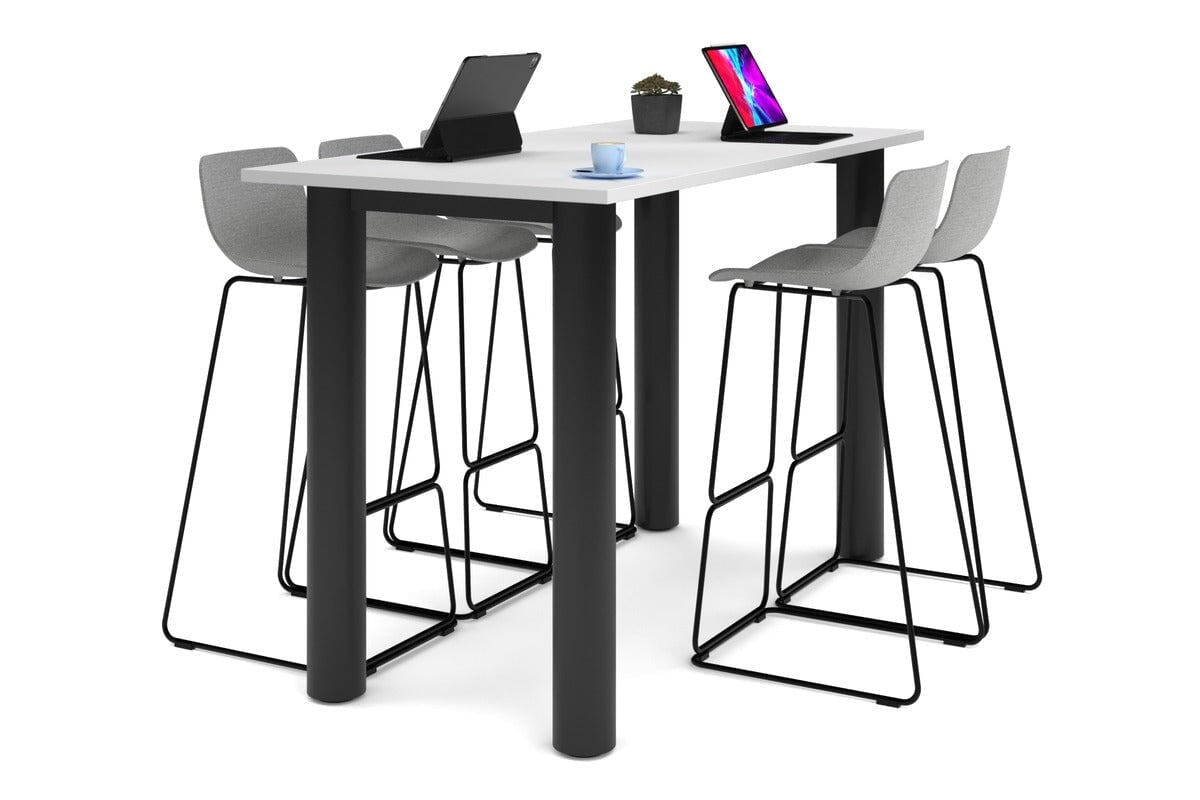 Quadro Cylinder Legs Counter Table - 1800L x 800W - Modern Kitchen Island & Bar Table for Home & Restaurant Use