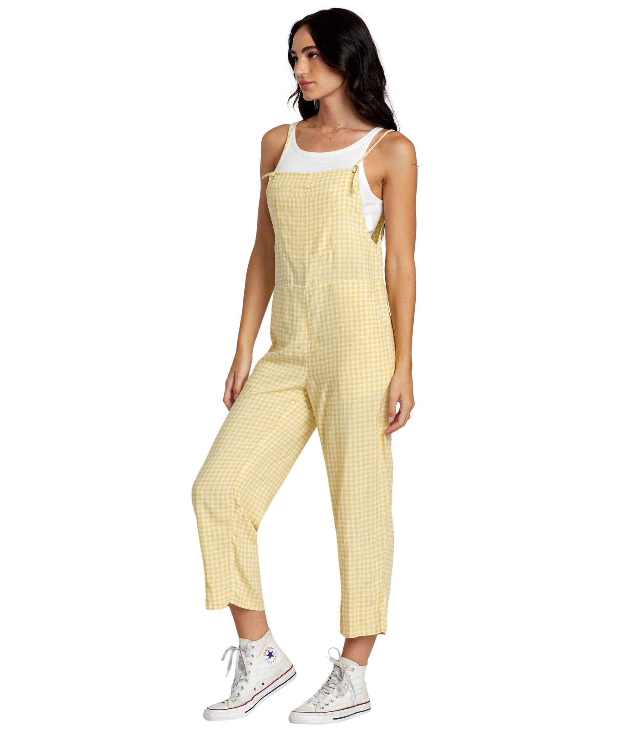 RVCA Women's Swim Cover Up - Lightweight Beach Jumpsuit with UPF Protection for Pool, Vacation & Summer Outfits
