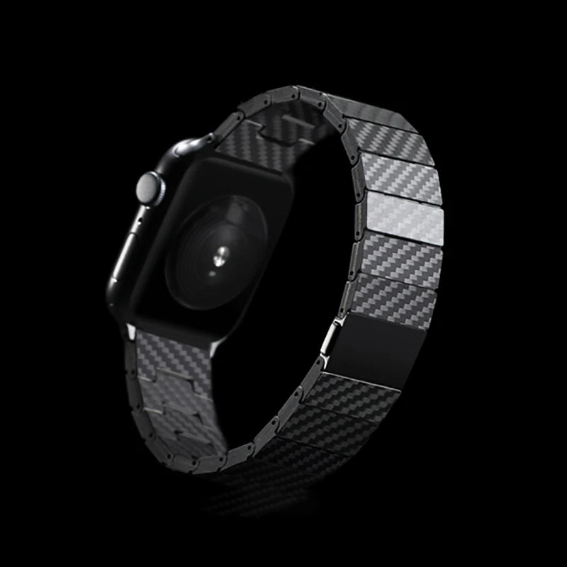 Premium Carbon Fiber Band for Apple Watch Series 8/7/6/SE - Lightweight & Durable Replacement Strap for Workout, Running & Everyday Wear