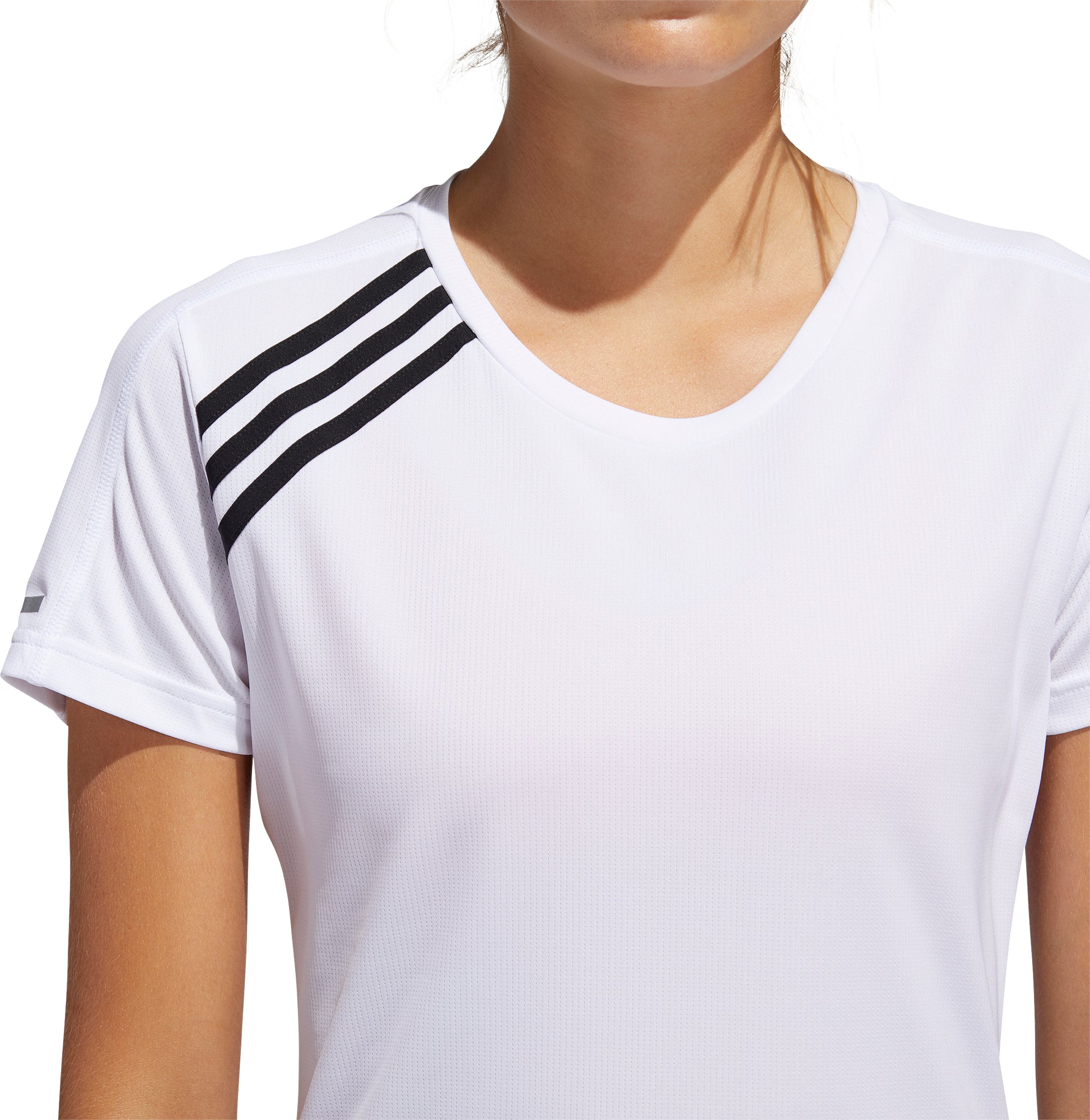 Adidas Women's 3 Stripes Run Tee - Classic Fit Running T-Shirt for Women | Lightweight & Breathable Workout Top | Gym, Jogging & Casual Wear