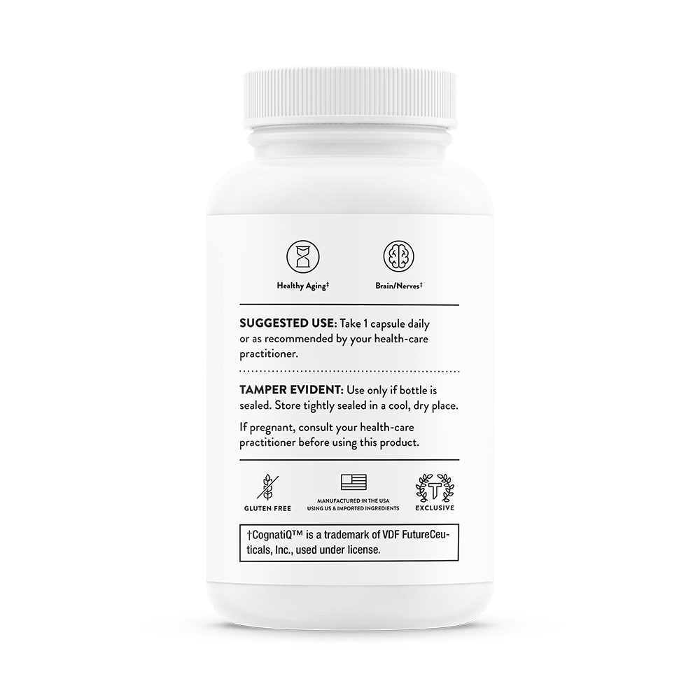 Thorne Brain Factors (SF752) - Premium Cognitive Support Supplement for Memory & Focus - Ideal for Students, Professionals & Seniors