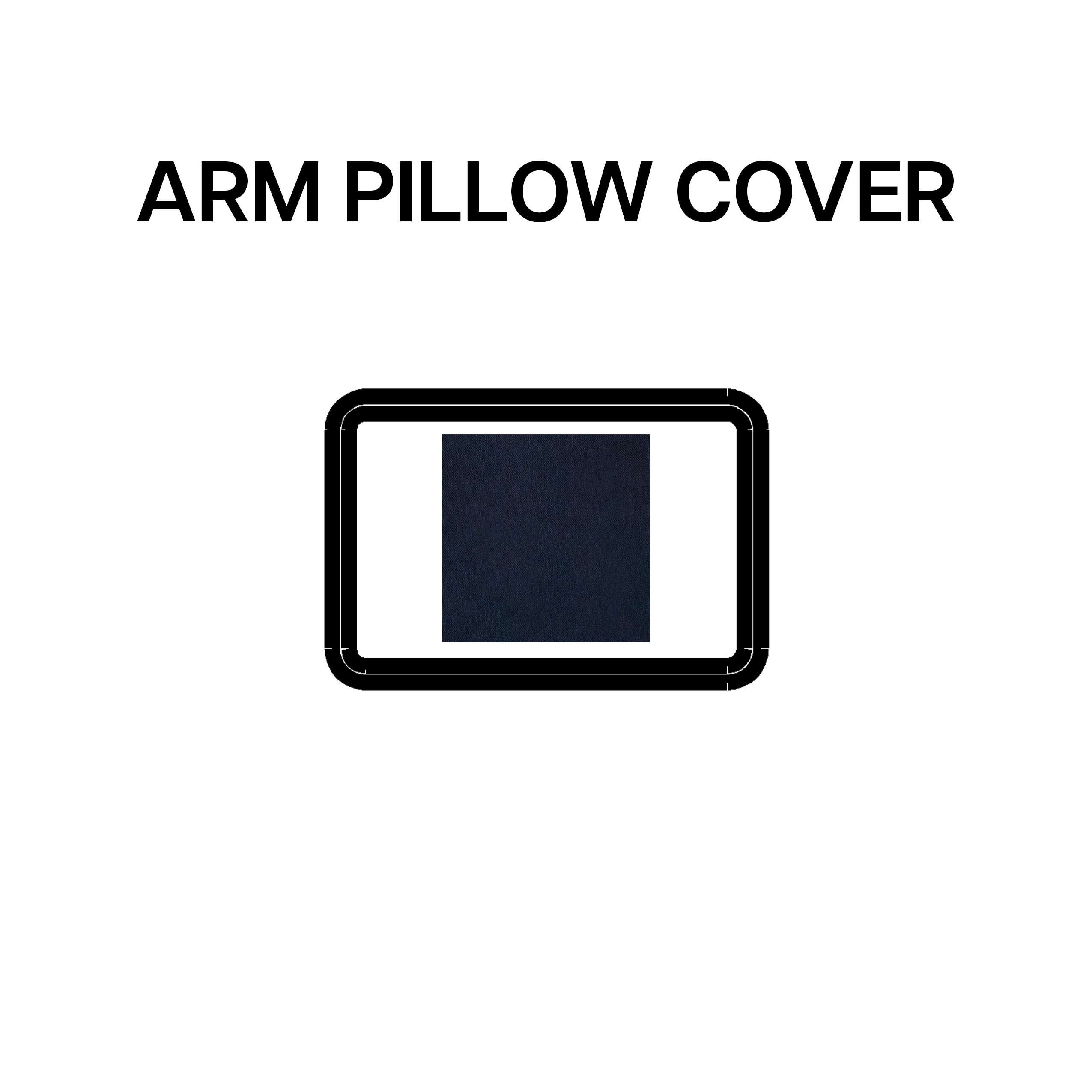 Premium Navy Blue Arm Pillow Cover BP 639 112 - Soft & Comfortable Support for Reading, Nursing, Travel & Relaxation