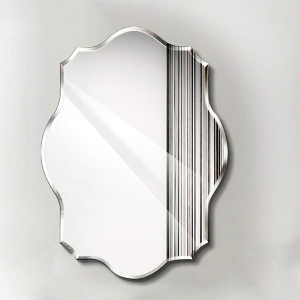 Modern Frameless Bathroom Mirror - Waterproof Wall-Mounted Polygon Design for Toilet & Vanity - Perfect for Small Bathrooms, Powder Rooms & Home Decor