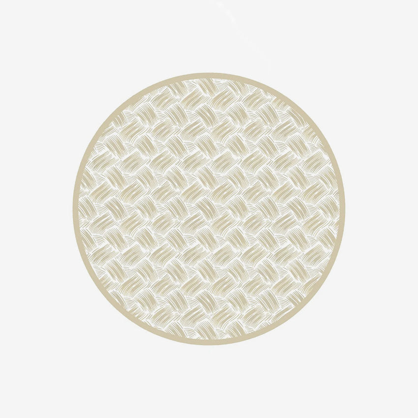 Caspari Woven Basketry Placemat Set of 4 - Natural Fiber Table Mats for Dining, Kitchen, or Outdoor Picnic - Eco-Friendly Home Decor