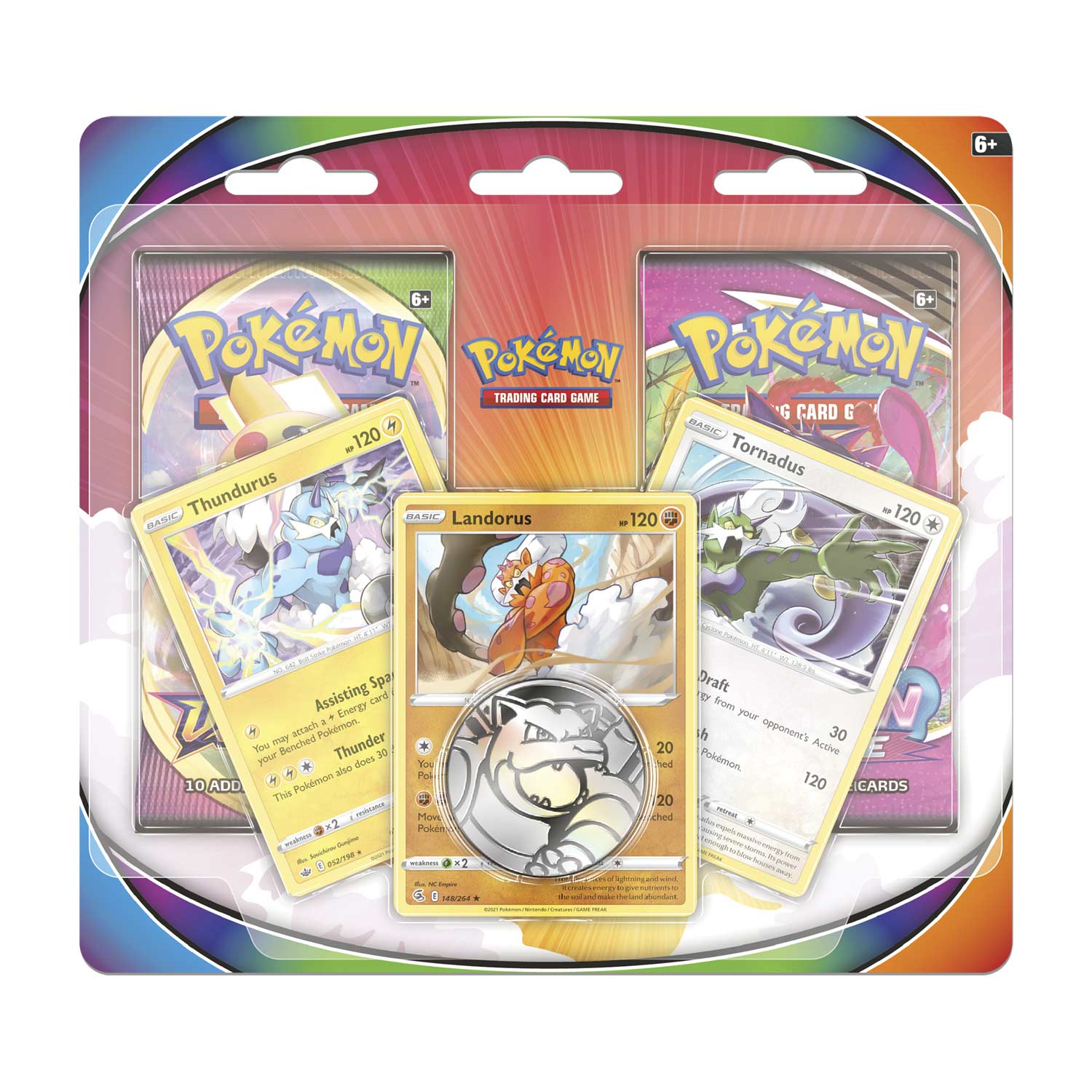Fusion Strike & Vivid Voltage Pokemon TCG 2-Pack Blister - Thundurus, Landorus & Tornadus Cards | Collectible Trading Cards for Battles & Tournaments