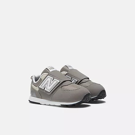 574 NEW B Hook & Loop Sneaker - Comfortable Slip-On Shoes for Men & Women (Rain Cloud + Silver Metallic) | Casual Walking, Running, Gym Workouts & Everyday Wear