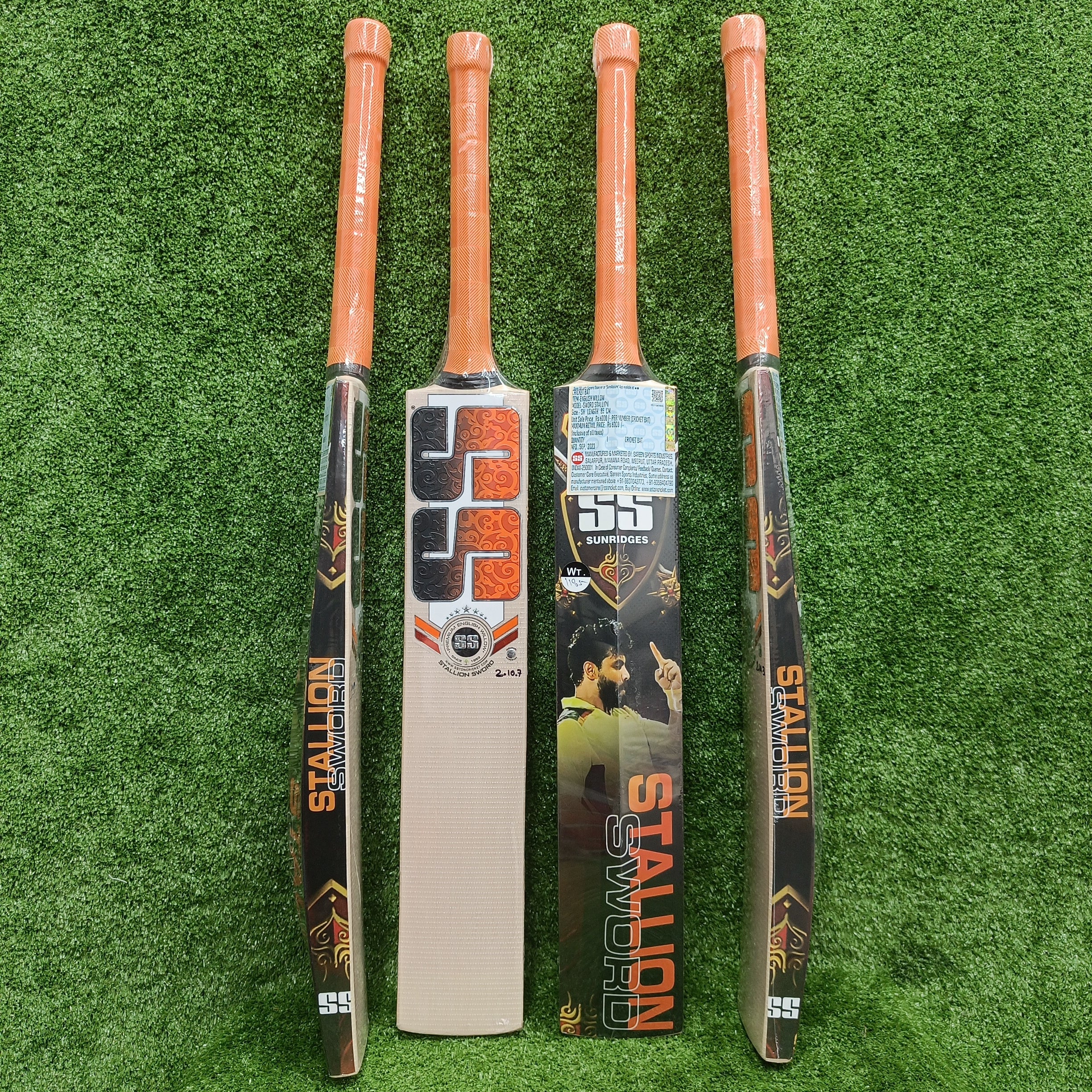 Premium SS Stallion Sword English Willow Cricket Bat - Full Stickers | Perfect for Professional Matches & Training Sessions