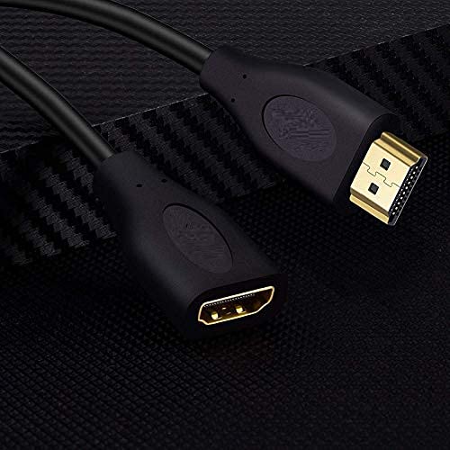 Diktmark 1m High-Speed Gold Plated HDMI Male to Female Extension Cable - 4K 60Hz, Ethernet, ARC - Compatible with Fire TV Stick, PS3/PS4, Laptop, PC, Monitor - Perfect for Home Theater, Gaming & Office Setup