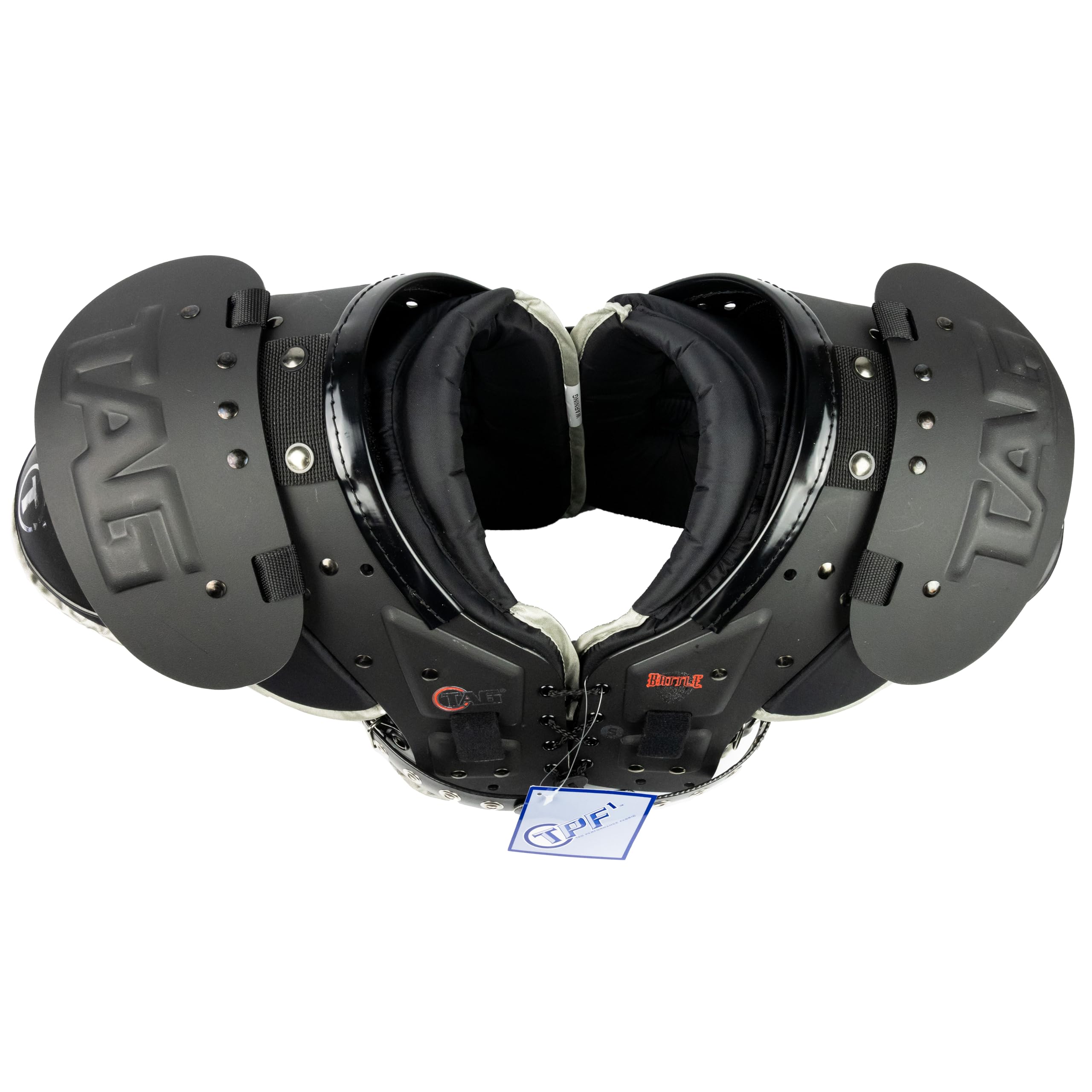 Battle Gear II Intermediate Football Shoulder Pads TSP105 with Buckle Side Strap - Youth & Adult Protective Gear for Tackle Football Practice and Games