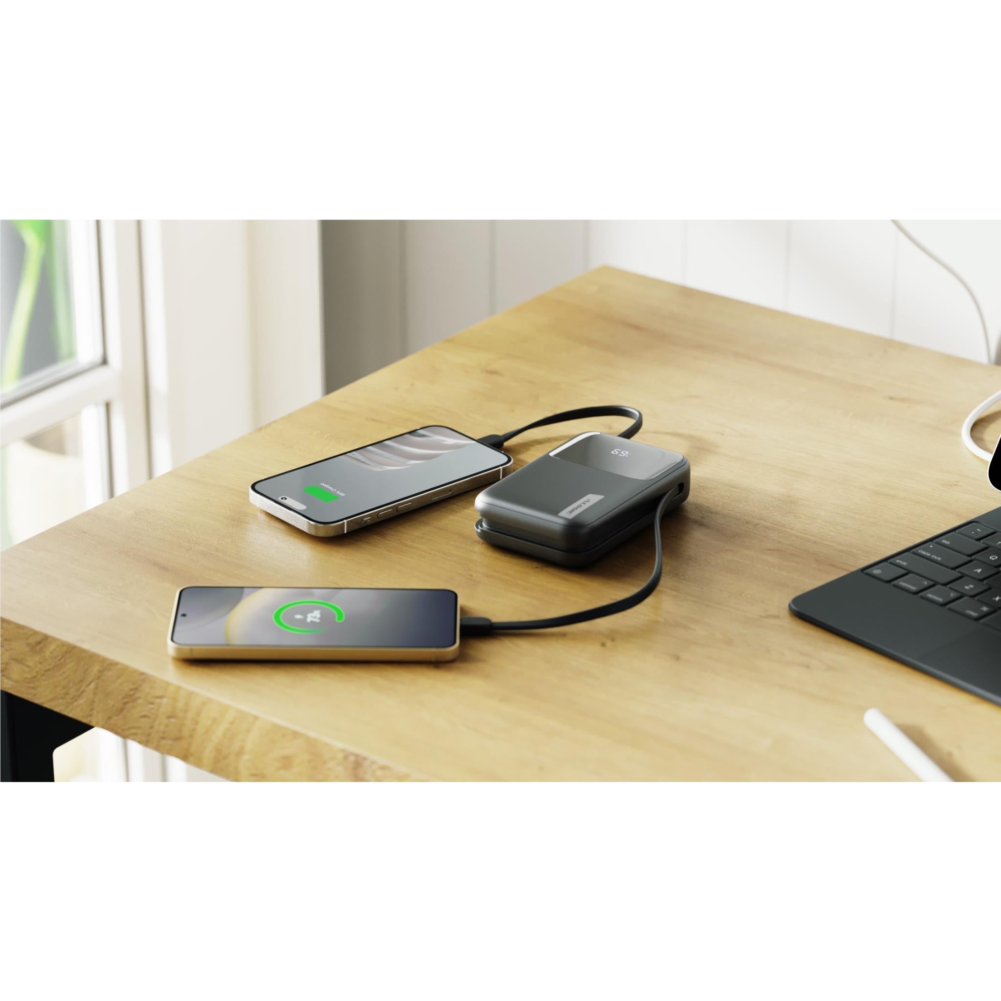 ALOGIC 20K 30W Fast Charging Power Bank with USB-C & Lightning Ports - 20000mAh Portable Charger for iPhone, Android, iPad (Black) | Perfect for Travel, Camping & Emergency Backup Power
