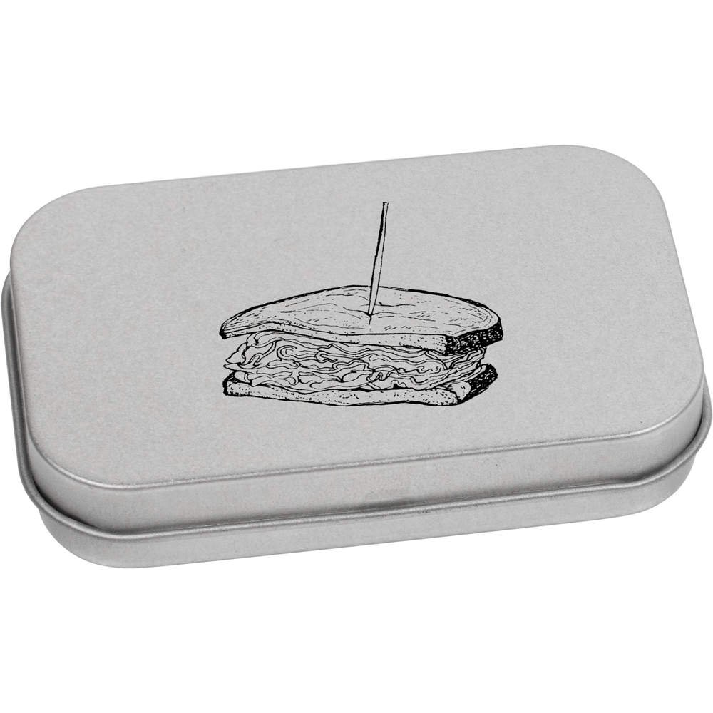 Azeeda 80mm Bacon Sandwich Themed Metal Hinged Storage Tin Box - Vintage Collectible Tin for Snacks, Jewelry & Small Items (TT00040223) | Perfect for Home Organization, Gift Giving & Collectors