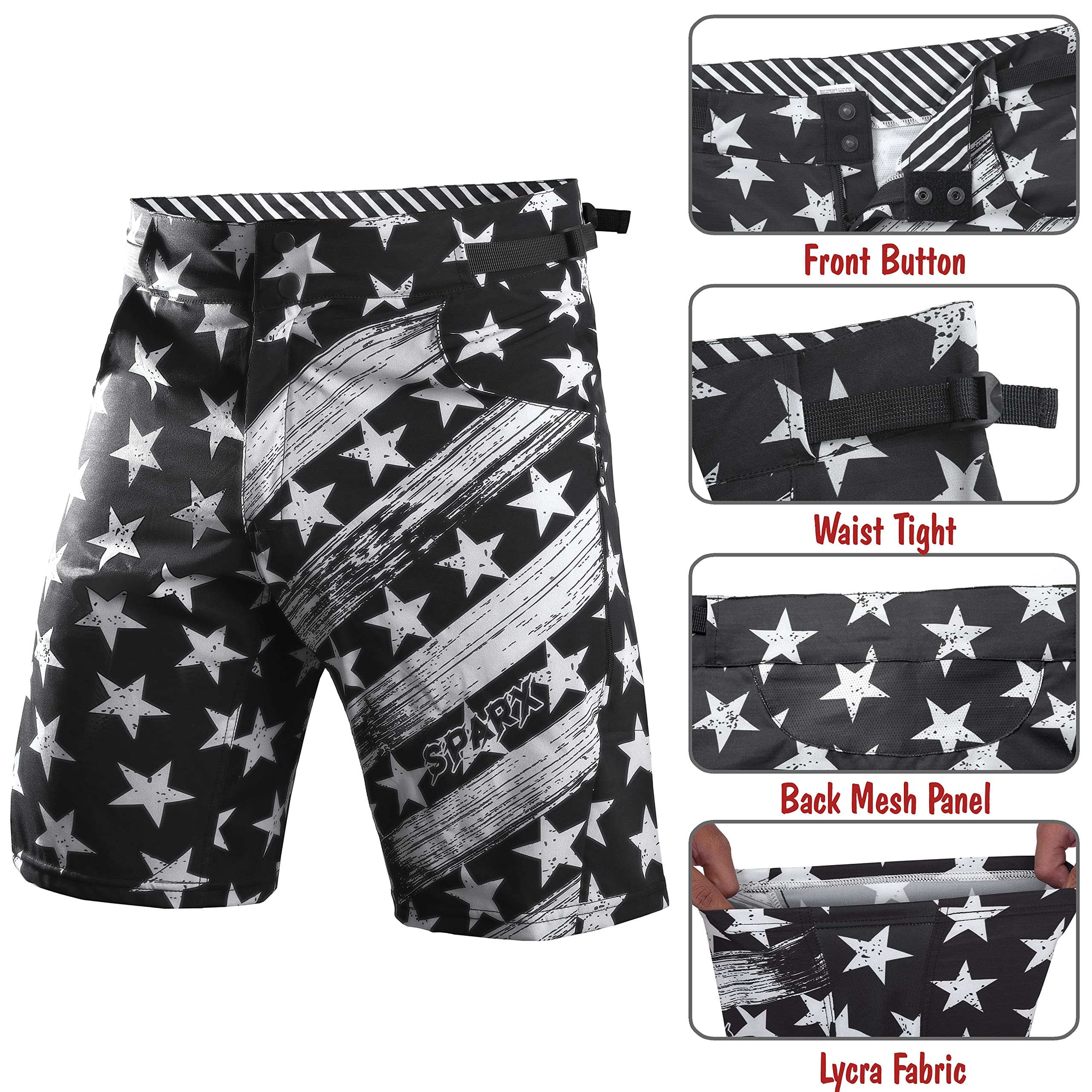 SPARX Men's Mountain Bike Shorts - Padded MTB Cycling Shorts with Stretch & Loose-Fit Design for Biking & Outdoor Adventures | Perfect for Trail Riding & Commuting