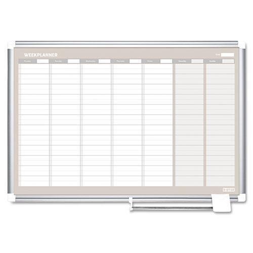 GA0396830 Weekly Planner - 36x24 Inch Aluminum Frame Wall Calendar for Home & Office Organization | Perfect for Scheduling, Goal Setting & Productivity