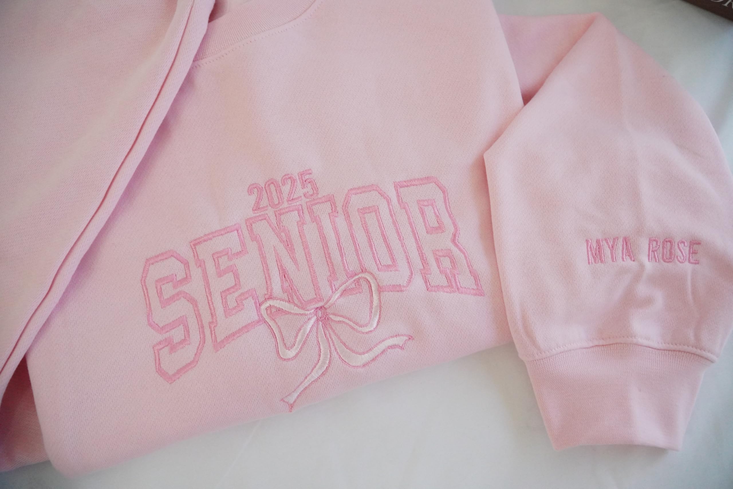 Custom Embroidered Senior Shirt - Personalized Graduation Gift for High School & College Seniors - Perfect for Graduation Parties & Senior Week Celebrations