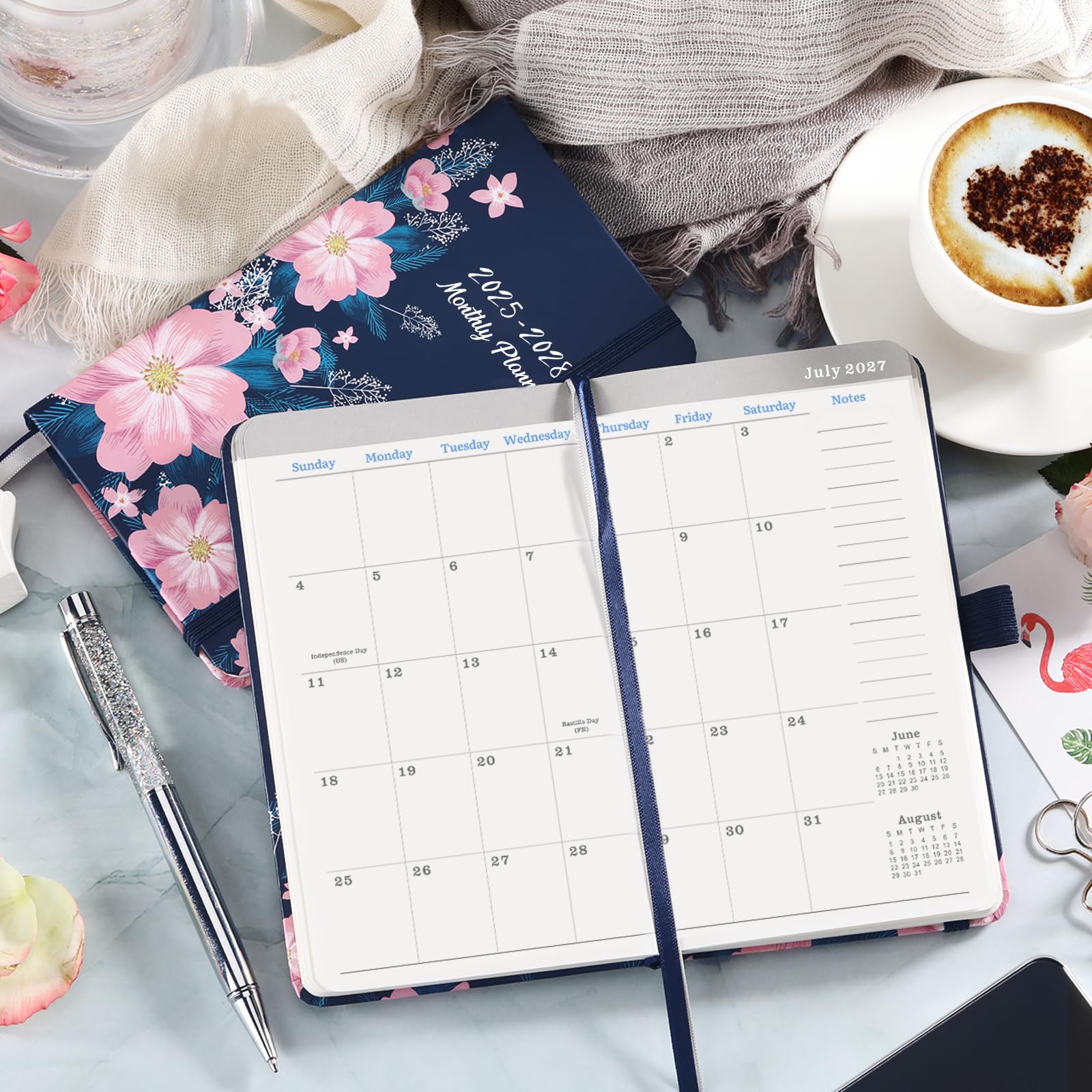 2025-2028 Monthly Pocket Planner Calendar - 3 Year Planner from July 2025 to June 2028 | 6.3