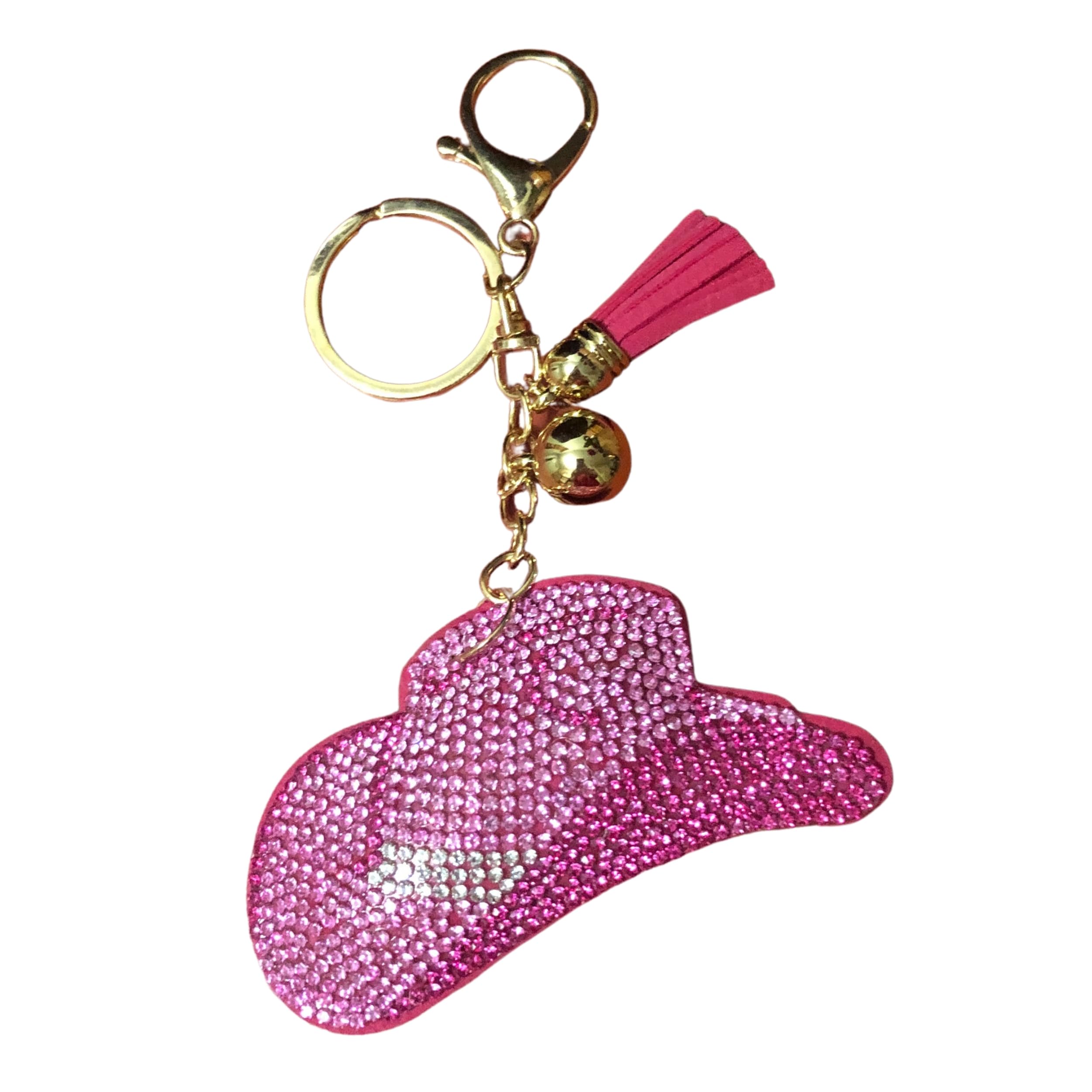 Stylish Pink Cowboy Hat Keychain for Women & Girls - Trendy Purse Charm for Handbags, Cowgirl Accessories & Gifts - Perfect for Western Parties, Country Concerts & Cowgirl Fashion